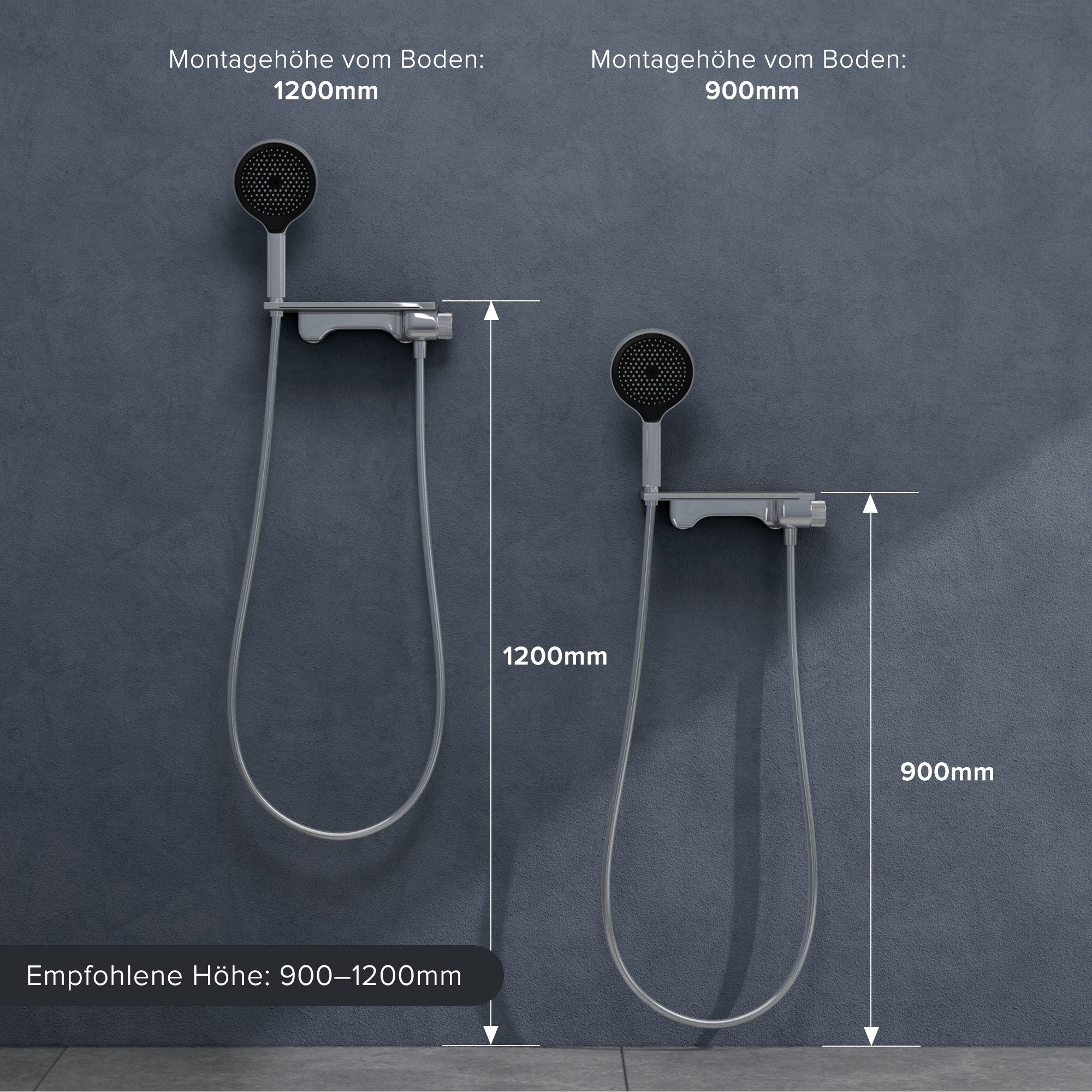 doporro Wannenarmatur Badewannenarmatur Duschsystem mit Handbrause Komplettset DSN-401 – Bild 5 von 5