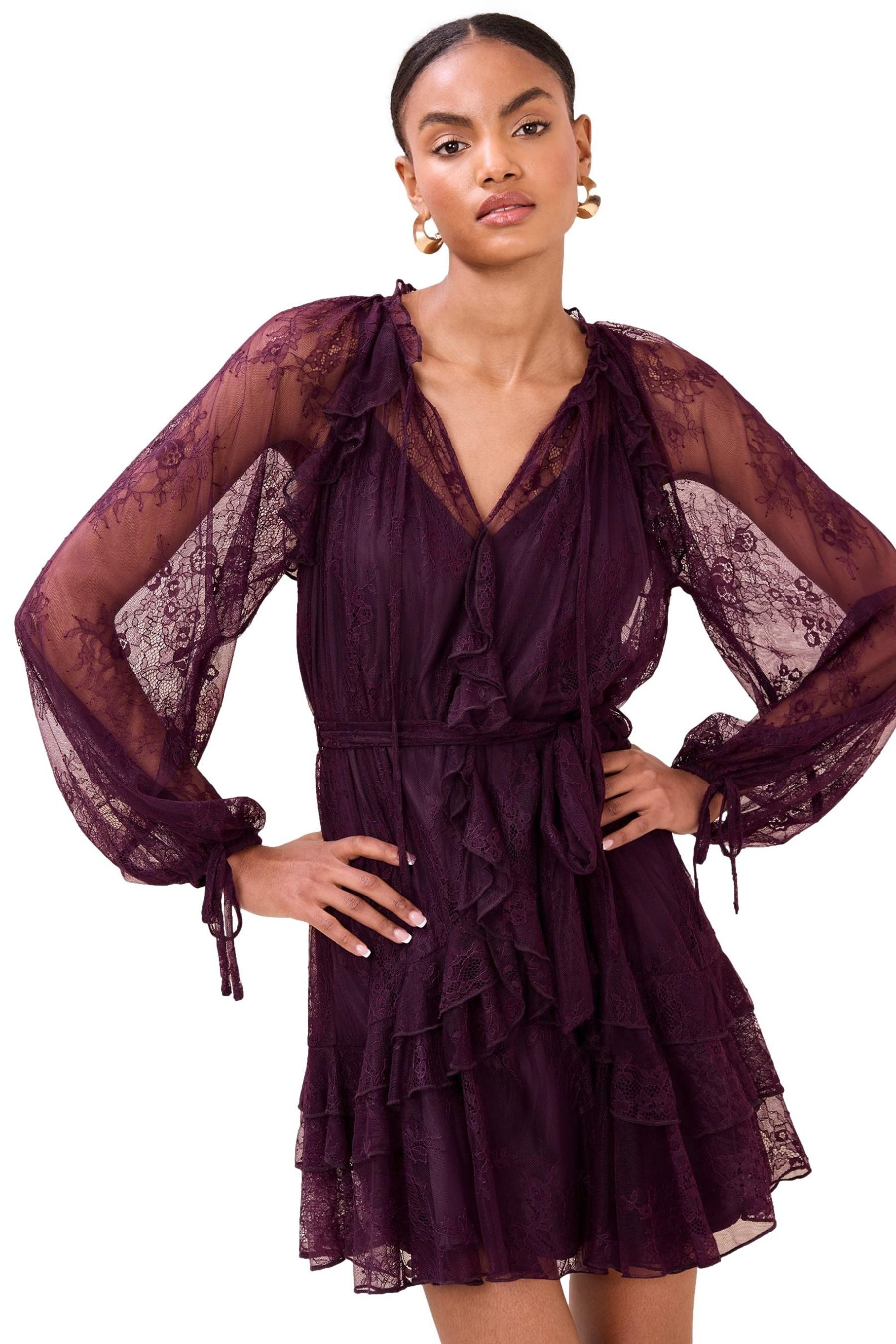 LIPSY Minikleid Lipsy Mini-Etuikleid mit Rüschen, Regular (1-tlg) günstig online kaufen