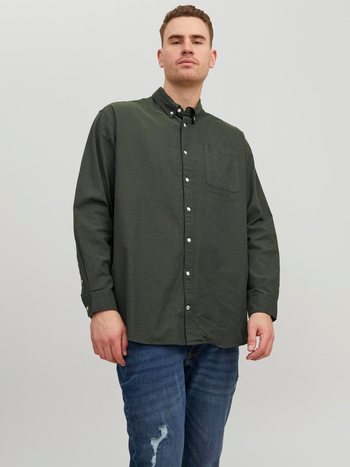 Jack & Jones PlusSize Langarmhemd JJ JJEOXFORD SHIRT L/S