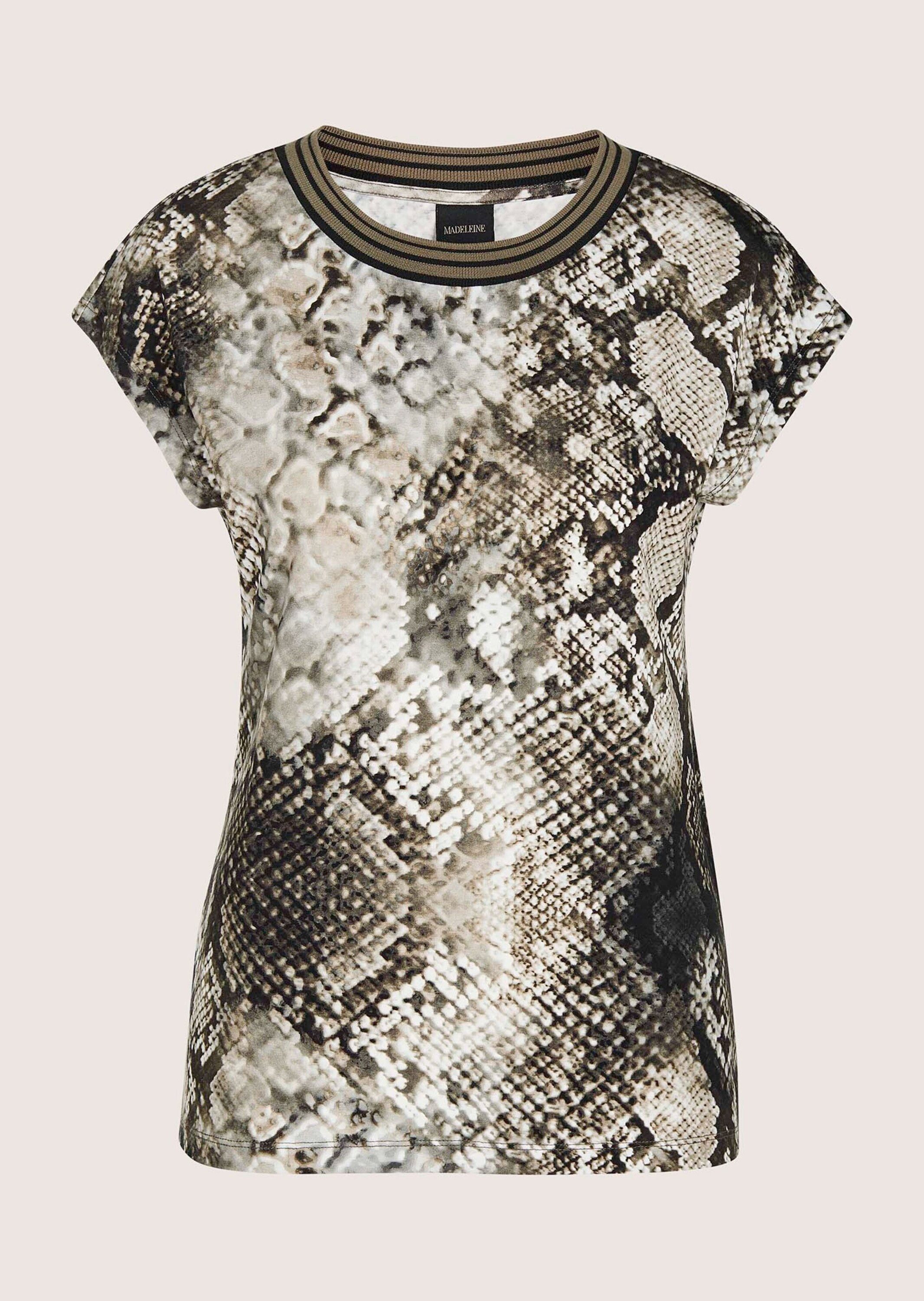Kurzarmshirt Print-Shirt mit kurzem Arm, Schlangen-Muster