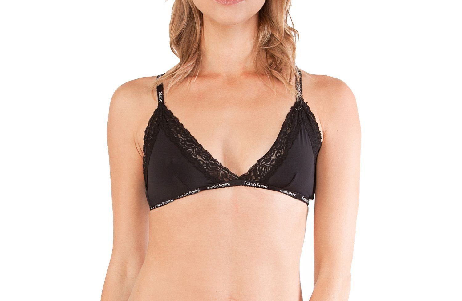 Fabio Farini Bralette-BH Damen Unterwäsche - Frauen Bralette-BH mit Spitze (Packung, 6-tlg) bügellos, mit verstellbaren Trägern