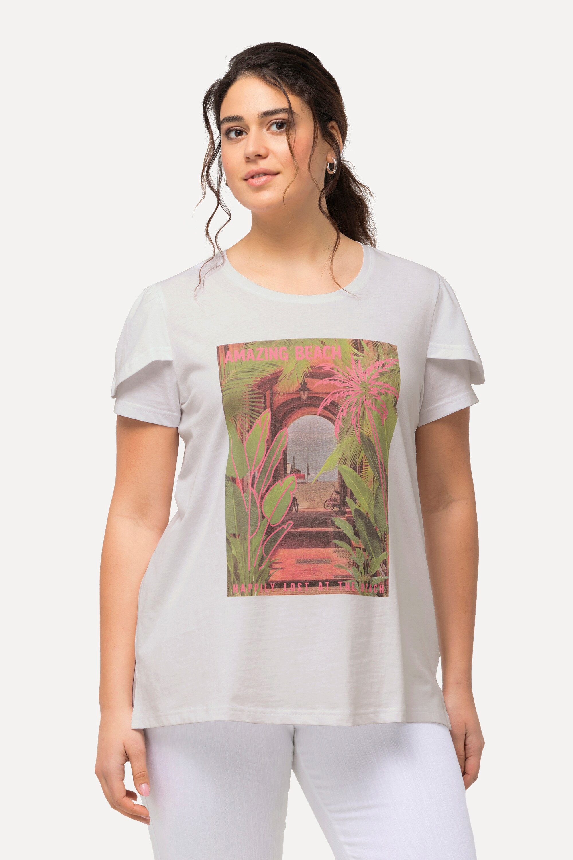 Ulla Popken T-Shirt T-Shirt bedruckt A-Linie günstig online kaufen
