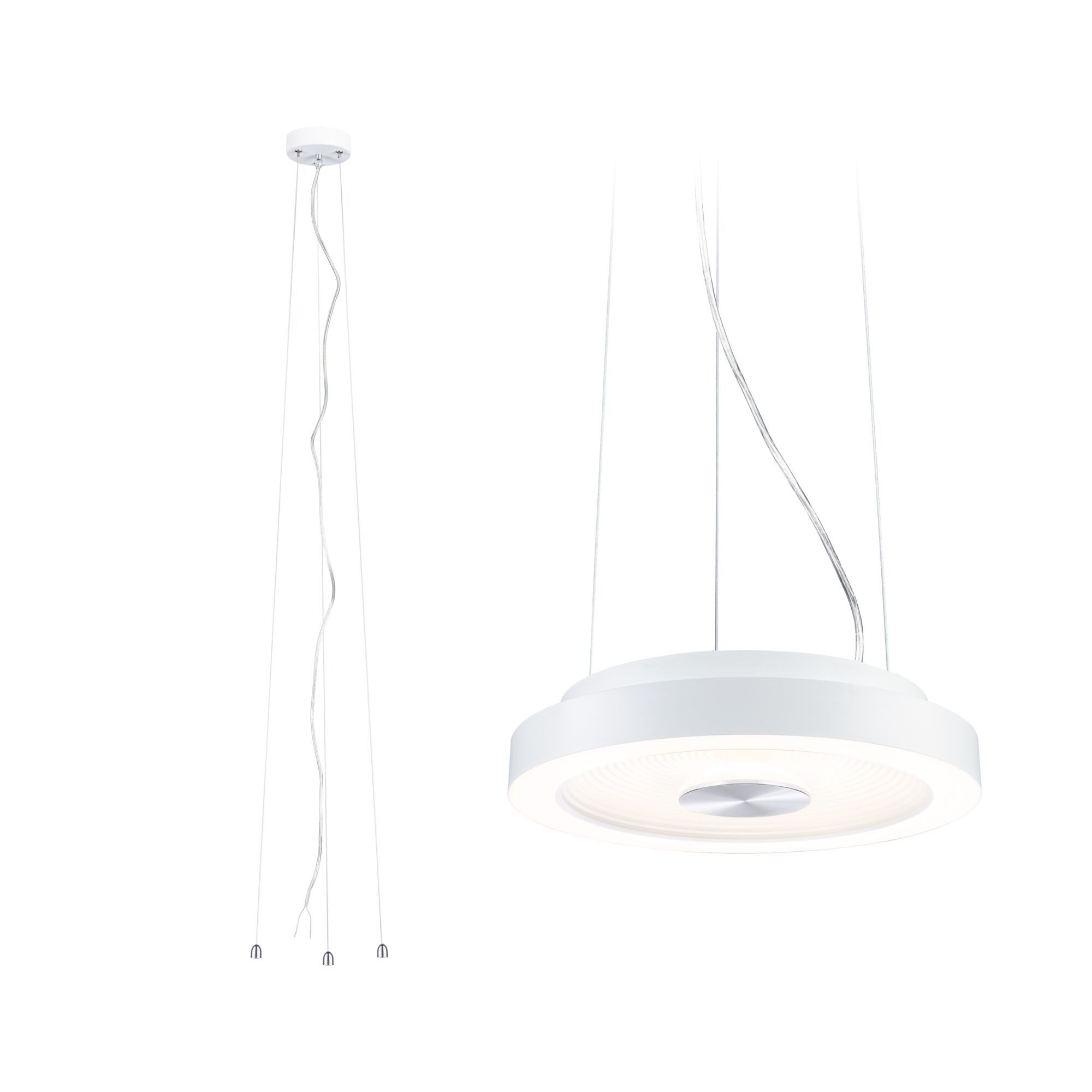 Paulmann LED Wandleuchte LED Deckenleuchte Volea 3000K 1300lm 230V 4W / 18,5W dimmbar Weiß, Sil