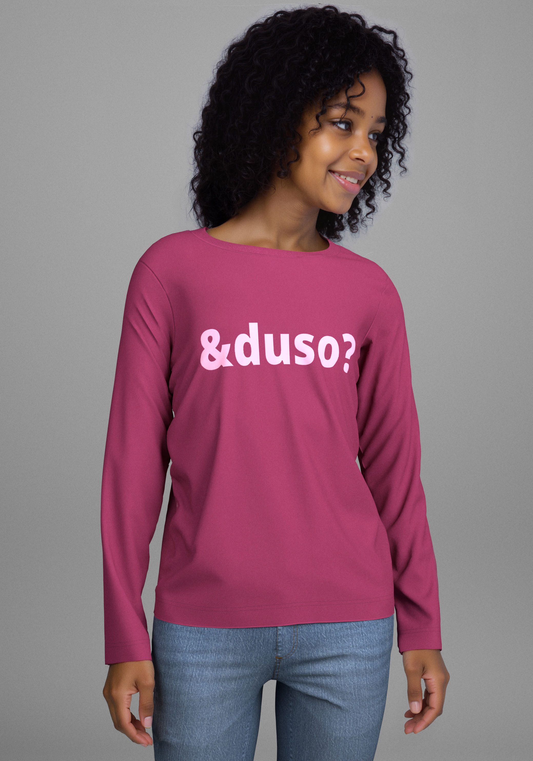 KIDSWORLD Langarmshirt Spruch: &duso? Lässiger Sprüche-Print. Reduzierter Preis € 10,49. Unverbindliche Preisempfehlung € 14,99