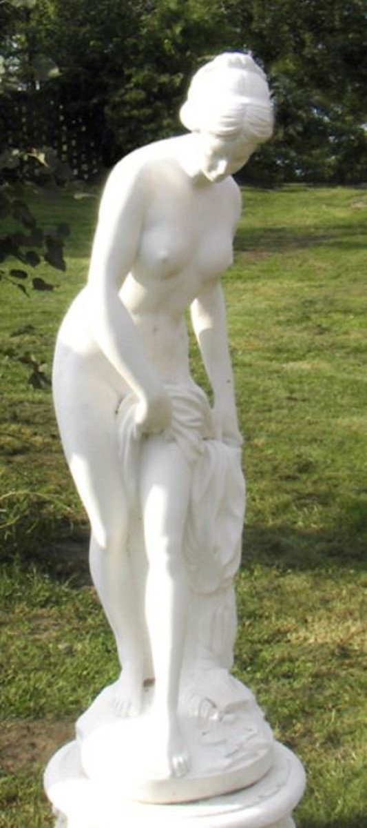 Accessoires Garten & 120 Padrino H. - cm Deko Figur Skulptur Deko Gartendeko Terrassen Weiß Skulptur Jugendstil Garten Casa -
