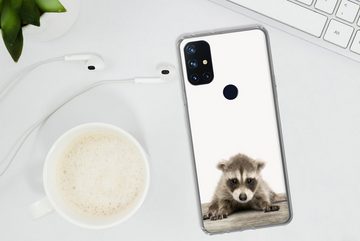 MuchoWow Handyhülle Waschbär - Tiere - Jungen - Mädchen, Phone Case, Handyhülle OnePlus Nord N10 5G, Silikon, Schutzhülle