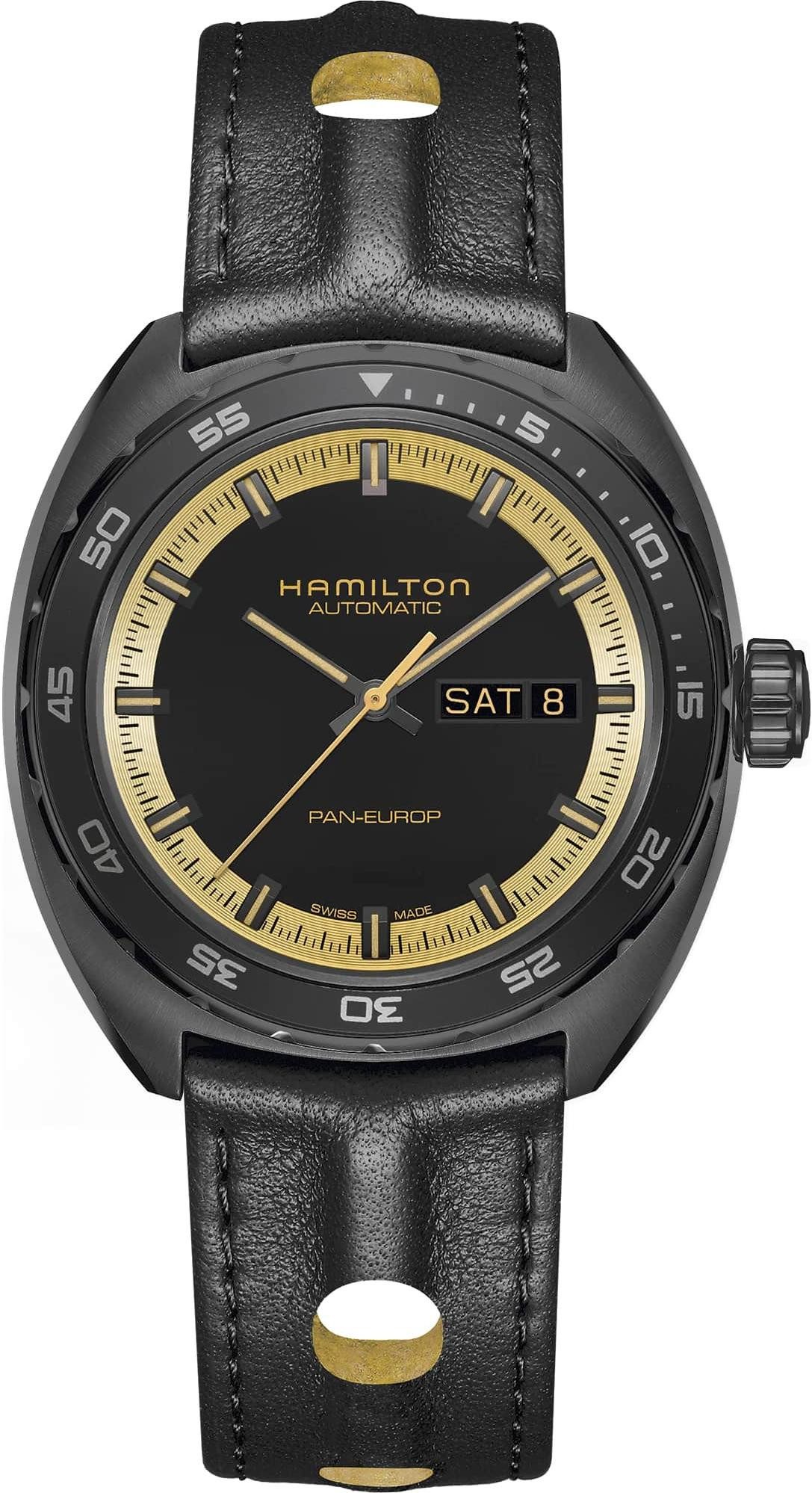Hamilton Automatikuhr Pan Europ Herren Automatikuhr, Mit Wechselband günstig online kaufen