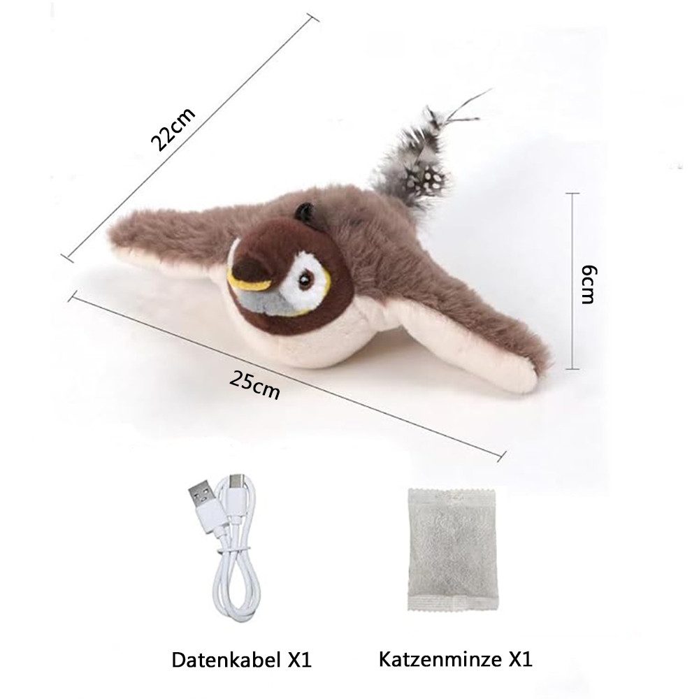 NUODWELL Tier-Intelligenzspielzeug Katzenspielzeug Vogel Elektrisch,Interak günstig online kaufen