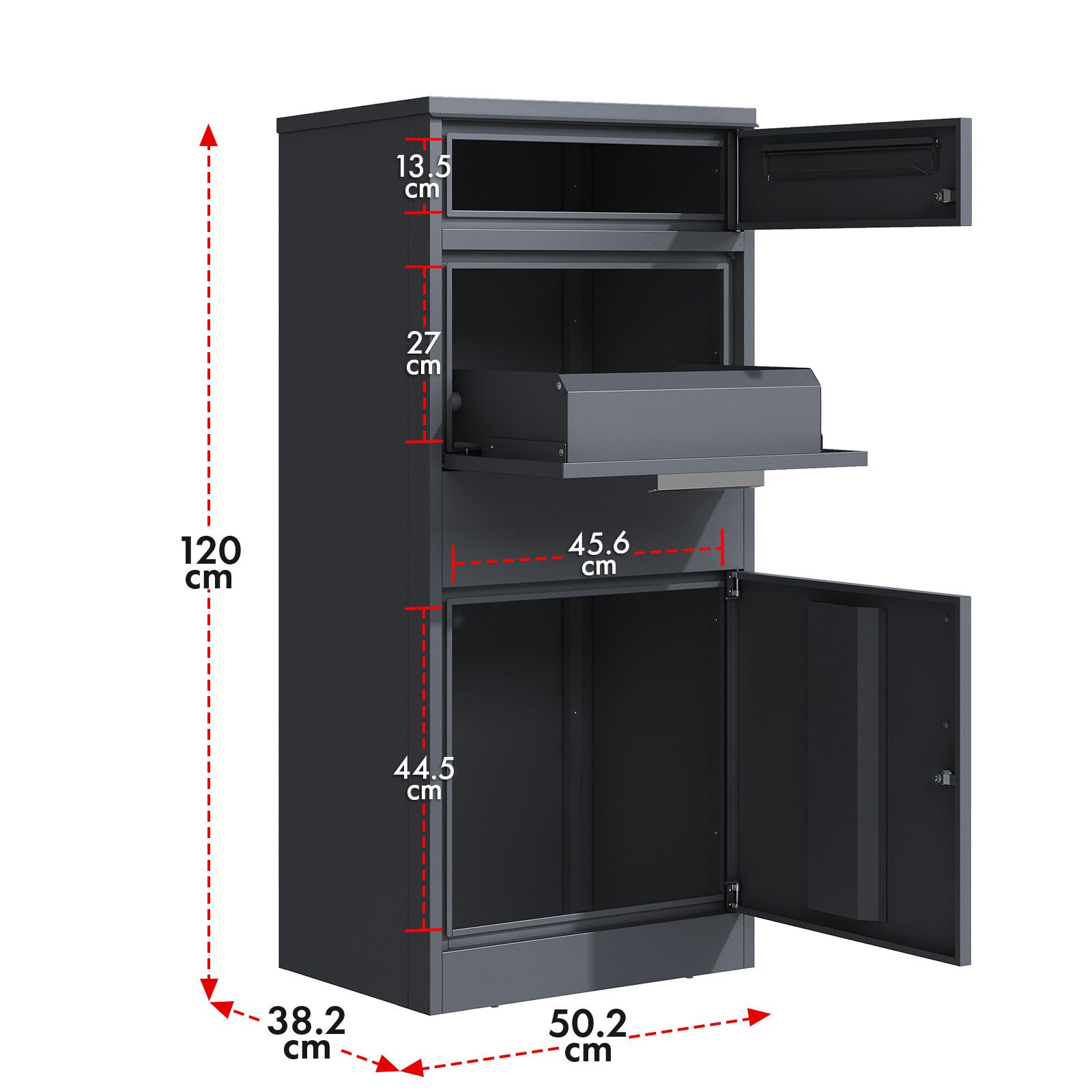Floordirekt Paketbox mit Briefkasten Francois, Wasserdichter Paketbriefkast günstig online kaufen