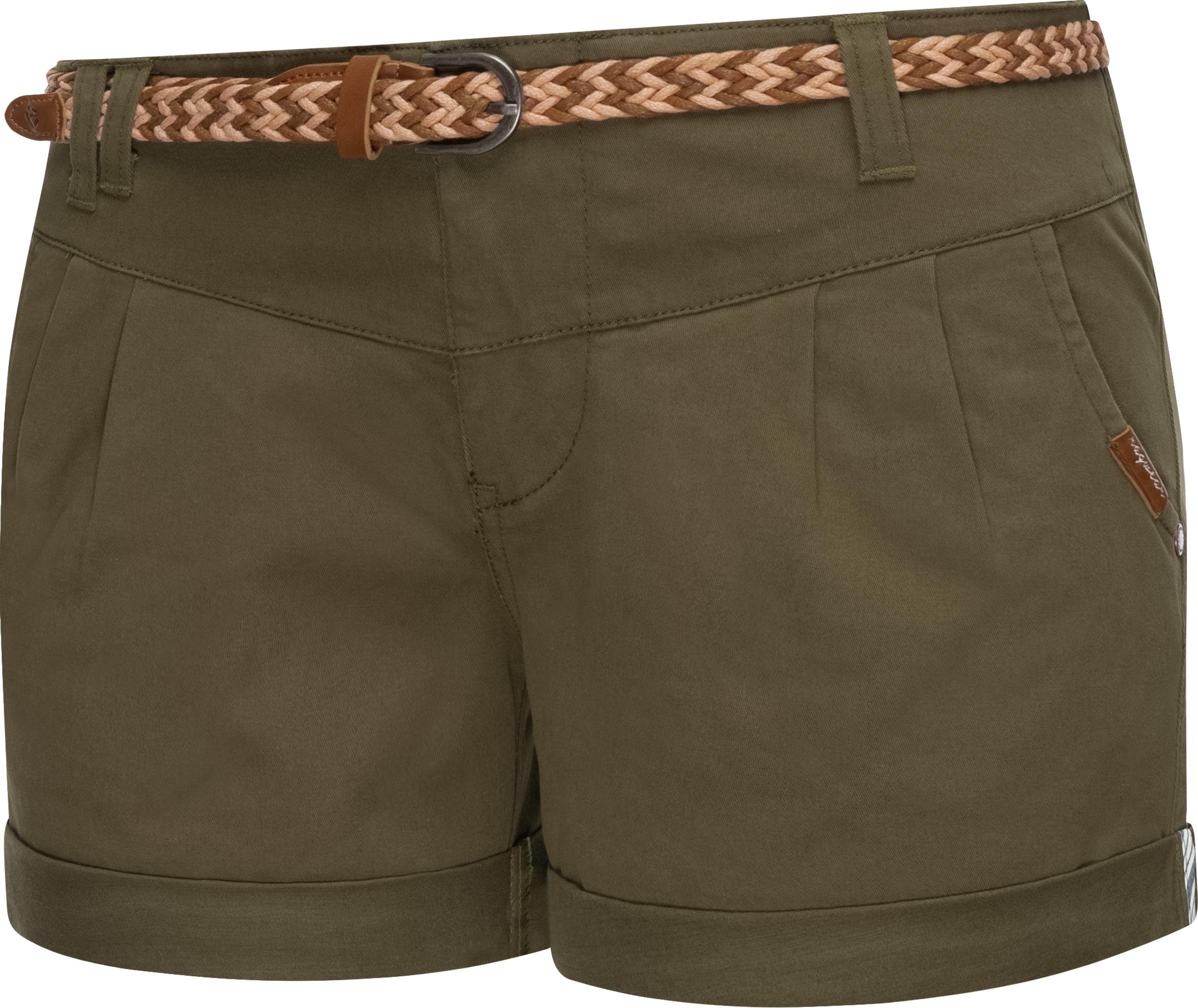 helloliv hochwertigem B leichte Hotpants (2-tlg) Heaven mit Shorts Flechtgürtel Ragwear