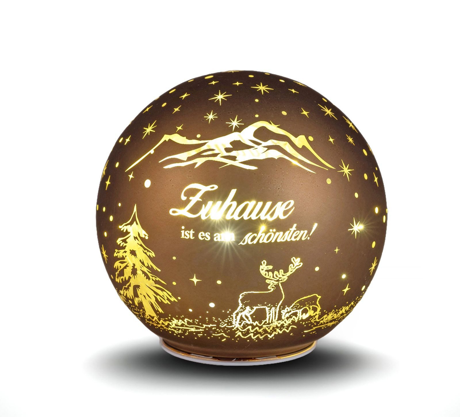 formano Dekofigur Deko-Kugel braun-gold 12 cm günstig online kaufen