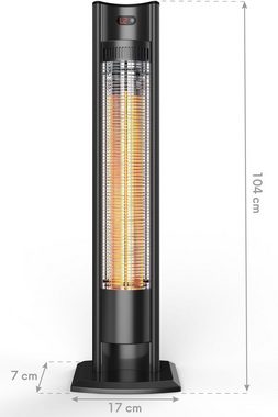 WESTMANN Heizstrahler Tornado, Infrarot-Strahler, schwarz, 7x17x104 cm
