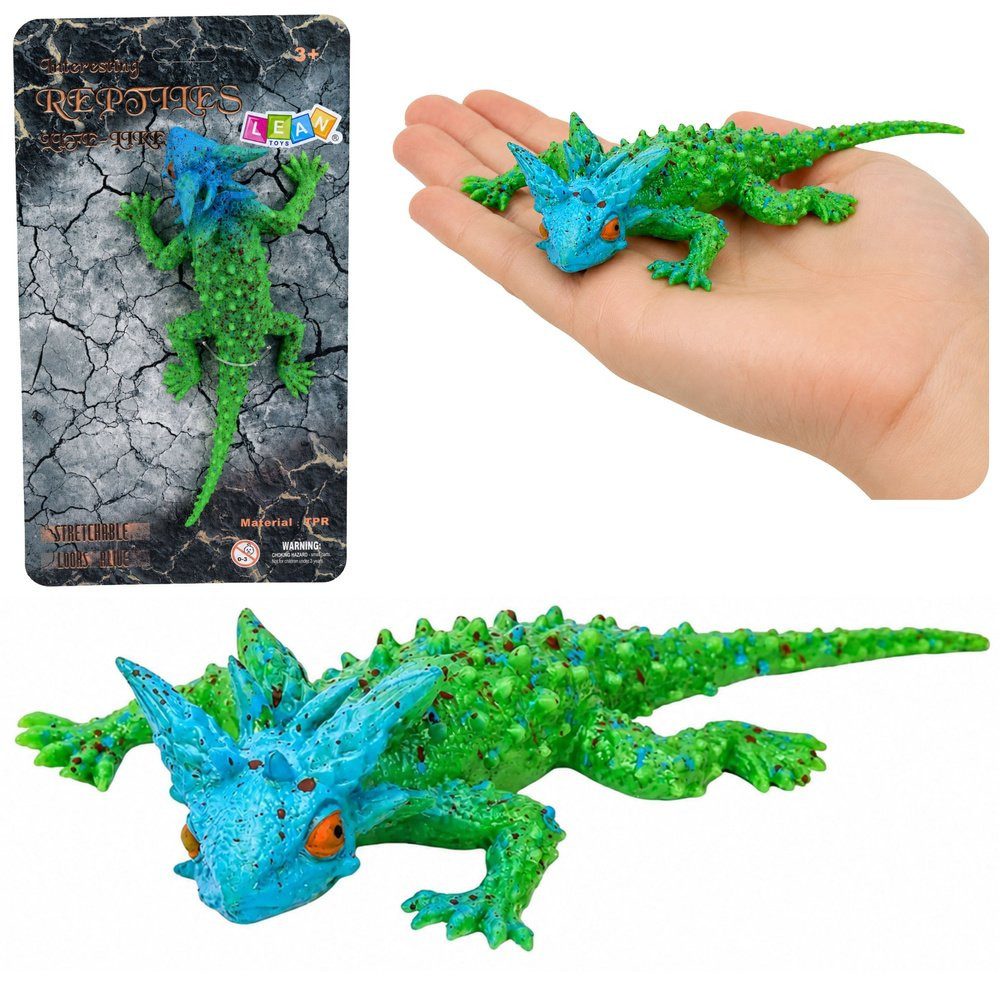 Wisam Lernspielzeug Krötenechsen-Gummifigur, dehnbar, realistisch, 20 cm