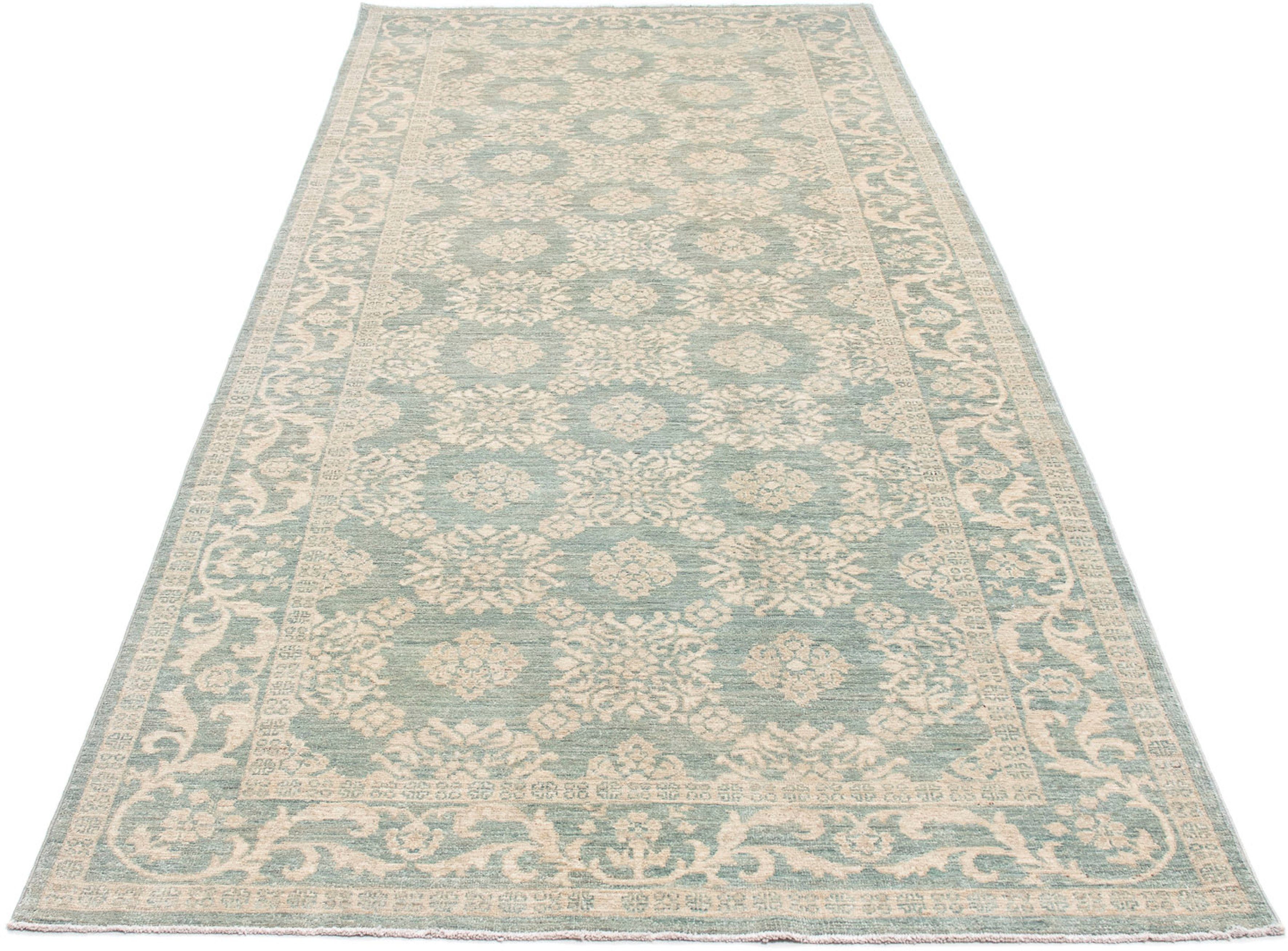 Orientteppich Täbriz - 297 x 125 cm - beige, morgenland, rechteckig, Höhe: 10 mm, Wohnzimmer, Handgeknüpft, Einzelstück mit Zertifikat | Kurzflor-Teppiche