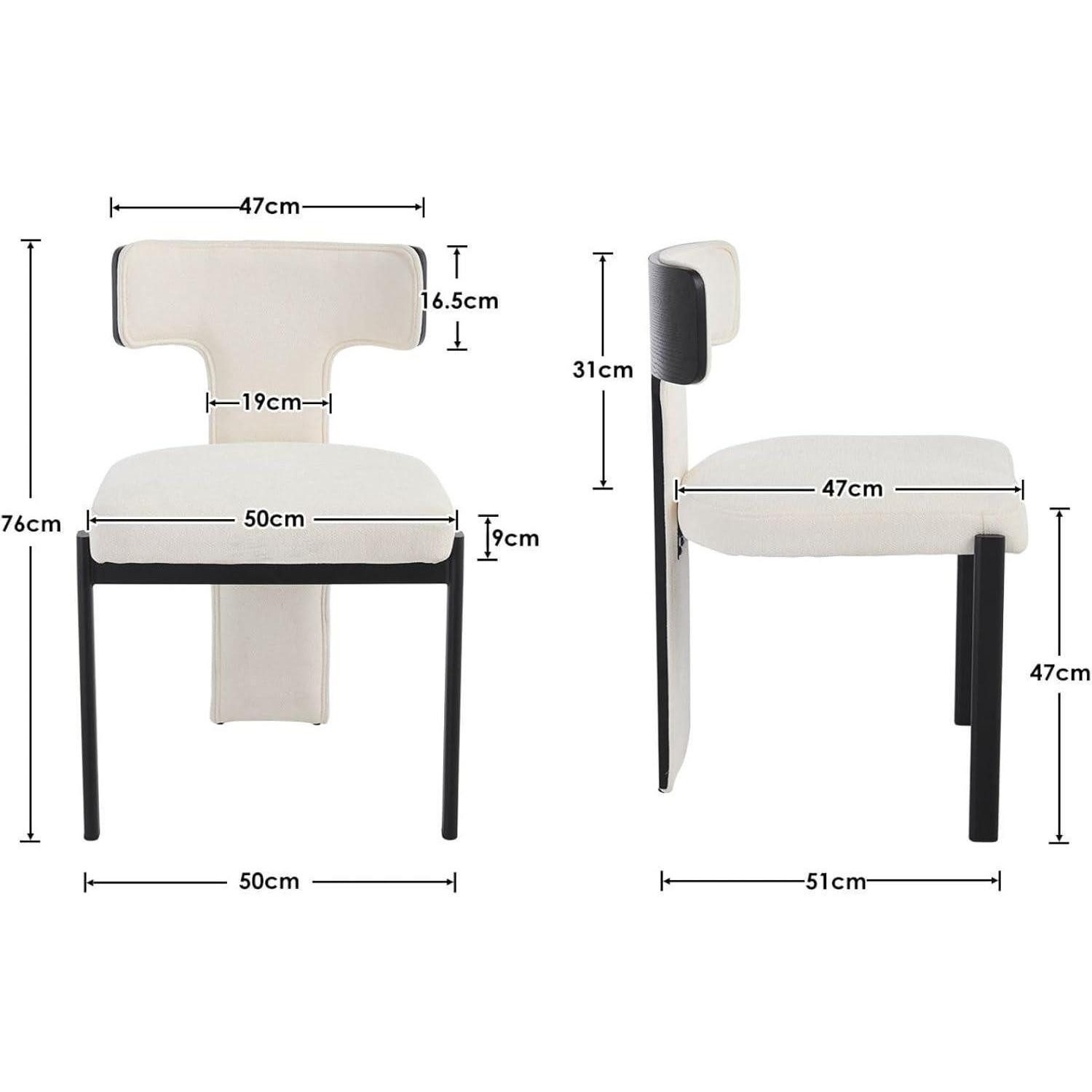 LuxusKollektion Esszimmerstuhl Esszimmerstühle 4er Set Polsterstühle Metallbeine 2 Weiß-4pcs