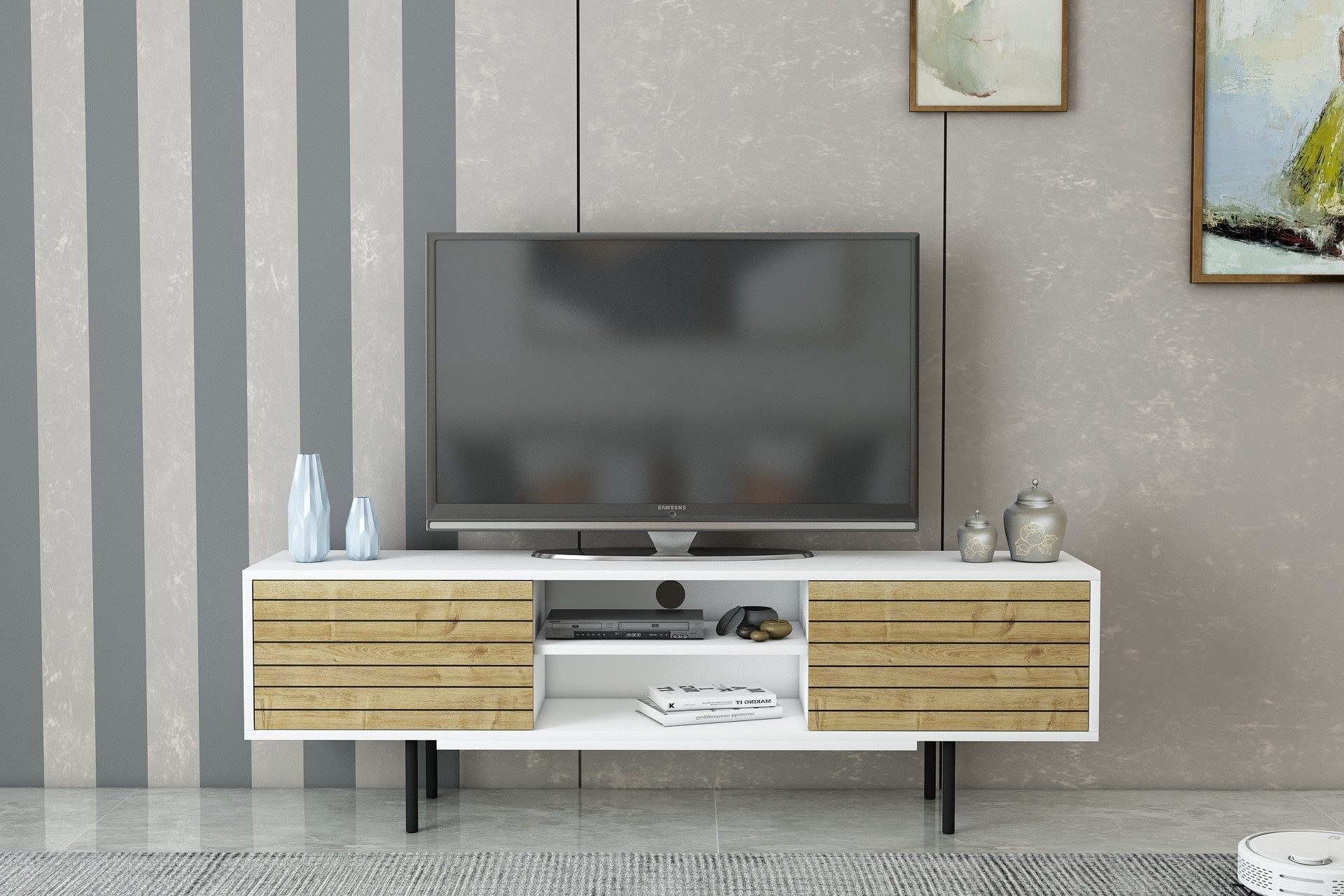 TV-Schrank Lowboard Apollo, Breite 160 cm, Fernseher bis zu 32-70 Zoll