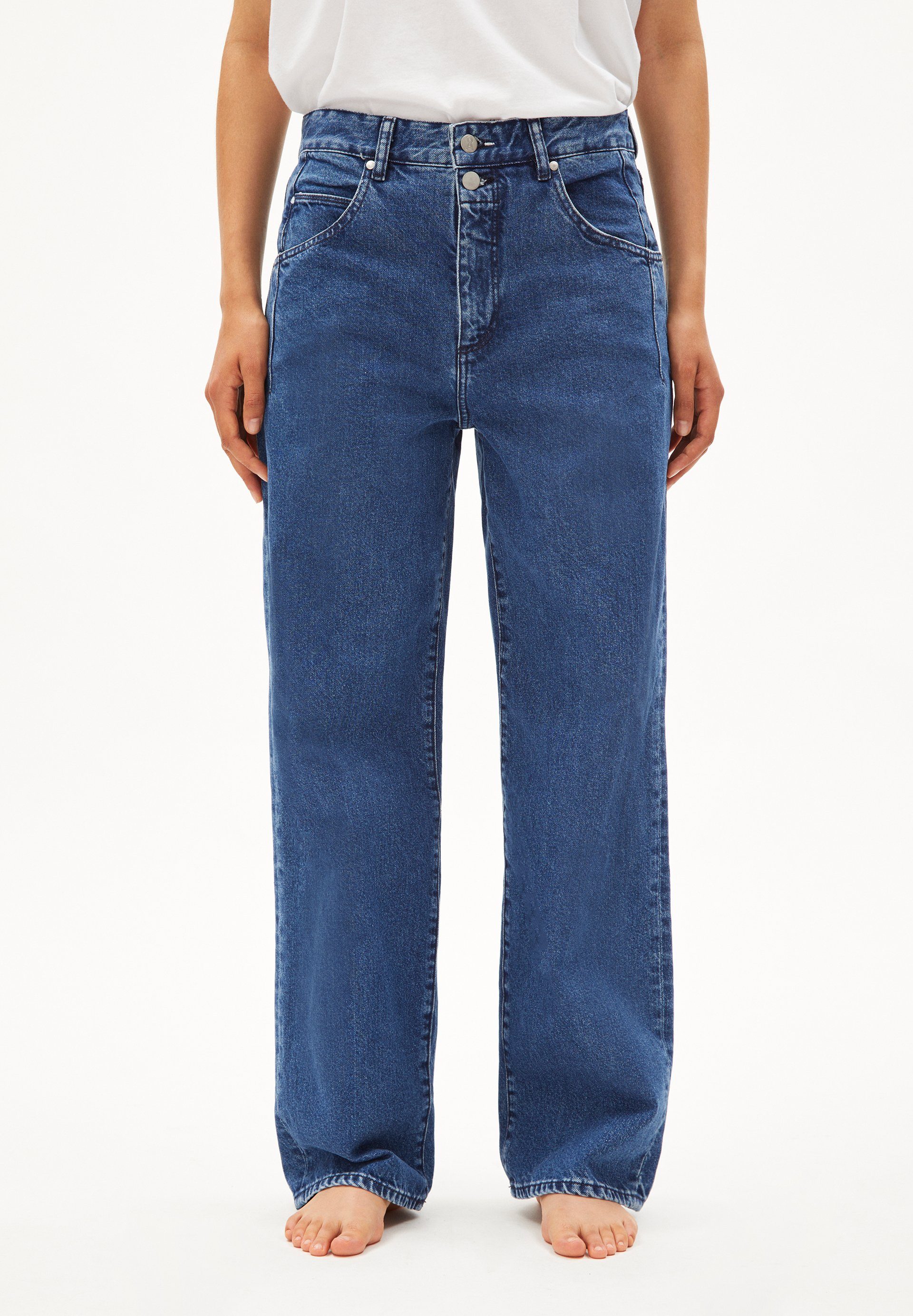 Armedangels Boyfriend-Jeans HAAYI Baggy Jeans recycelte Baumwolle (Non-Stretch) Low waist