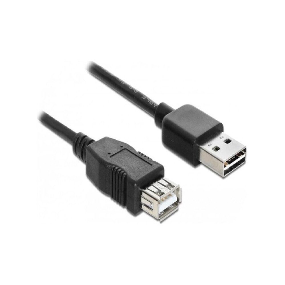 DeLOCK EASY USB 2.0 Verlängerungskabel 2m schwarz USB-Adapter