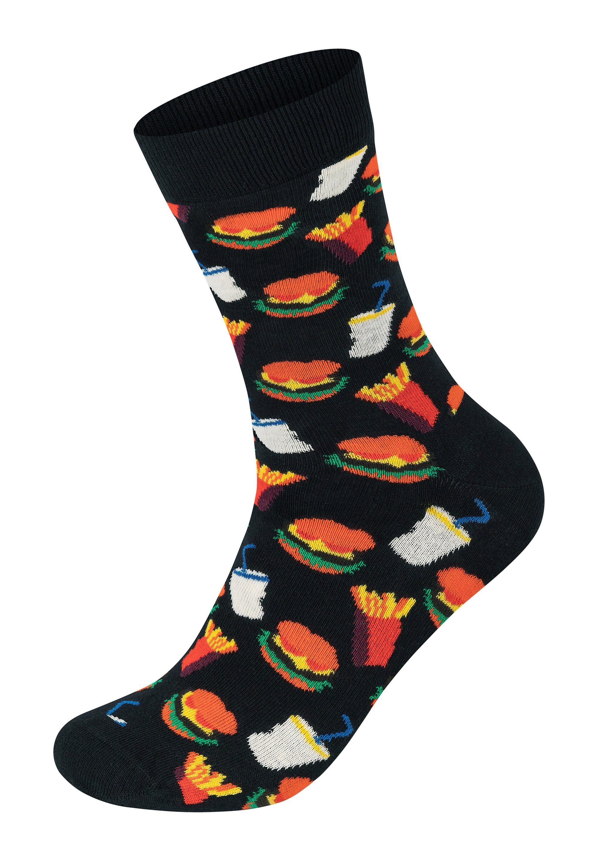 Happy Socks Basicsocken Hamburger-Dog-Thumbs up Aus nachhaltiger Baumwolle günstig online kaufen