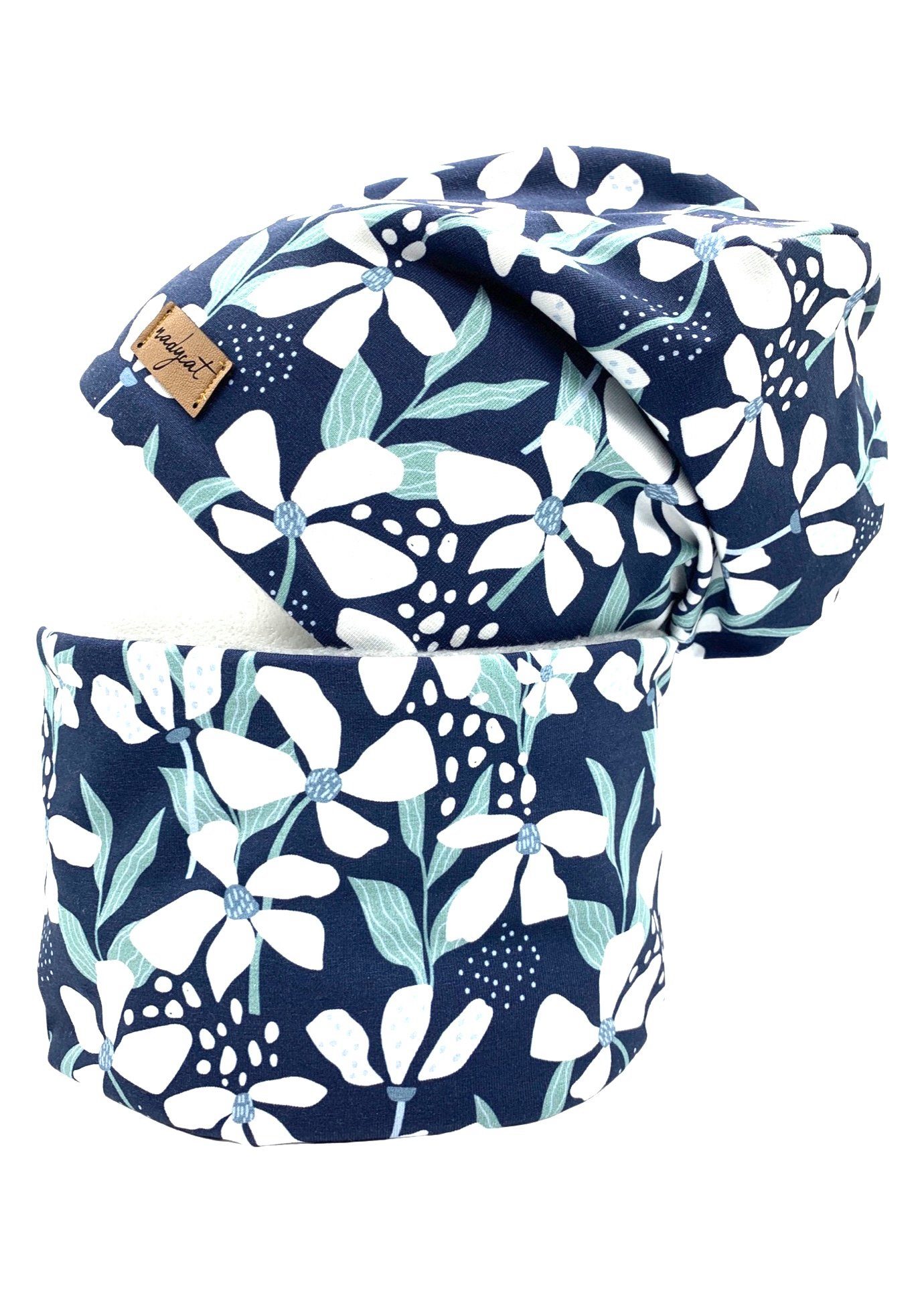 nadycat Beanie SCHMETTERLINGE (2-St., Beanie mit passendem Loop) handgefertigt aus der Lausitz