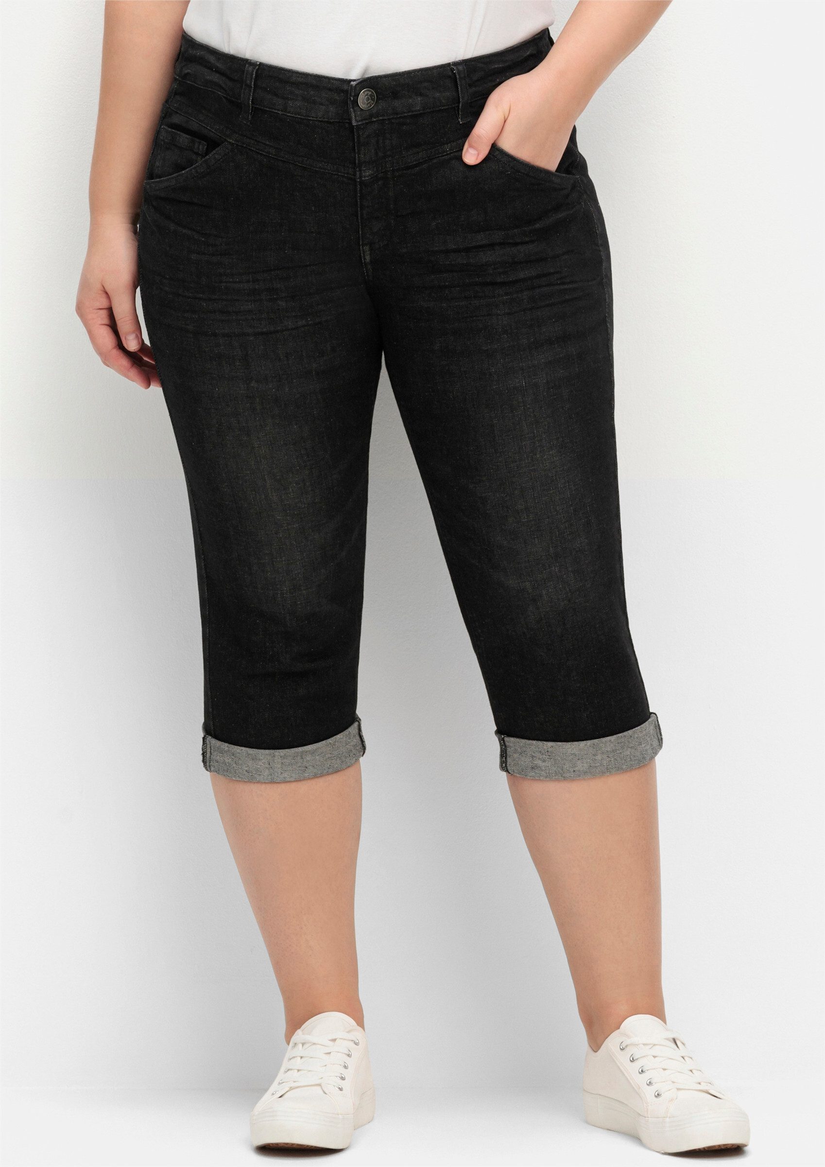 Sheego Jeansshorts Caprijeans . günstig online kaufen