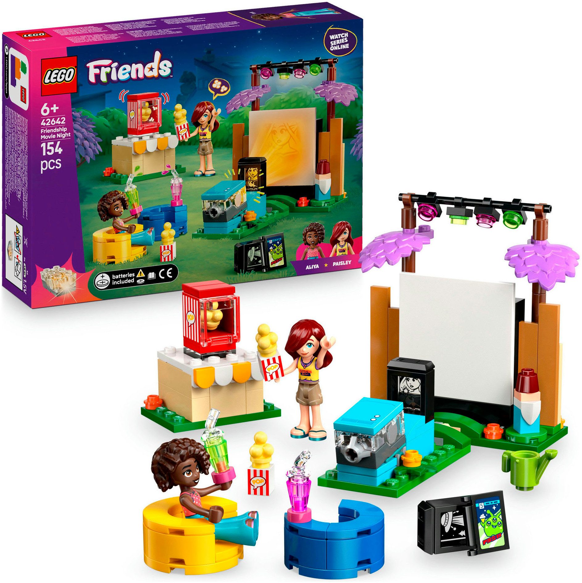 LEGO® Filmabend mit Freunden (42642), LEGO Friends Konstruktionsspielsteine günstig online kaufen