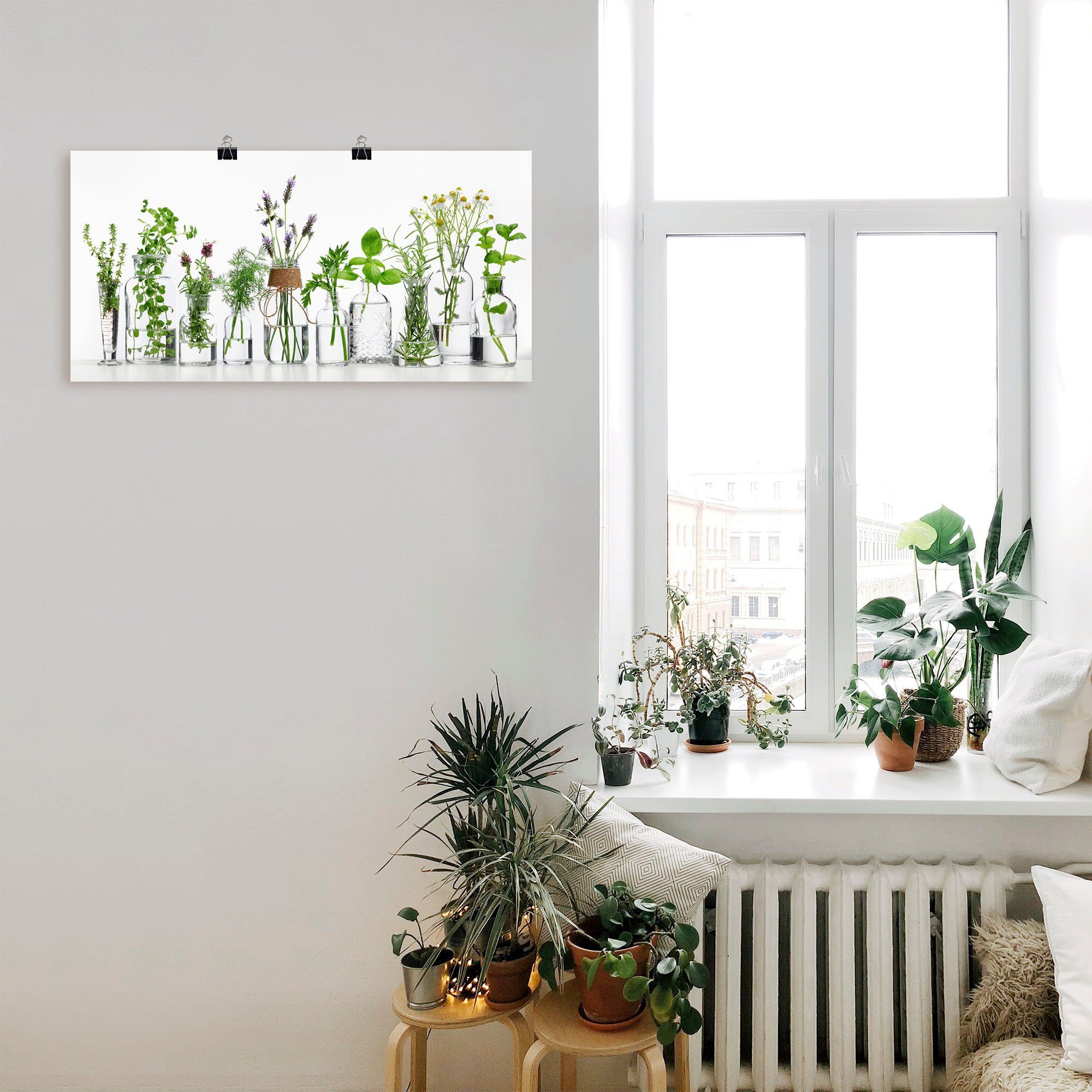 Artland Wandbild Öle mit Kräutern, Kräuterbilder (1 St), als Alubild, Leinwandbild, Poster, Wandaufkleber in verschied. Größen