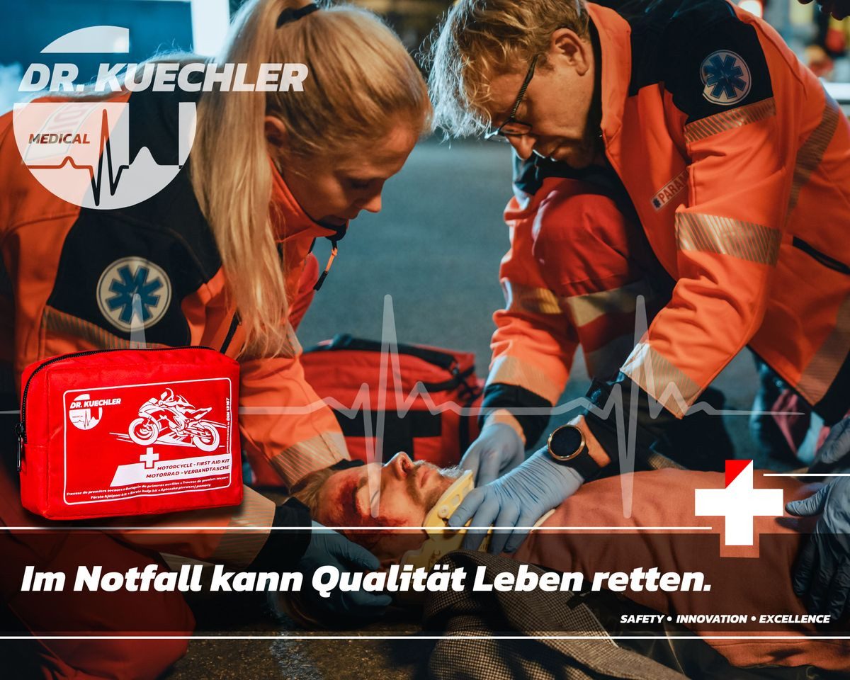 DR.KUECHLER MEDICAL KFZ-Verbandtasche Motorrad, Quad, Vespa, Fahrrad Verbandstasche, Verbandskasten