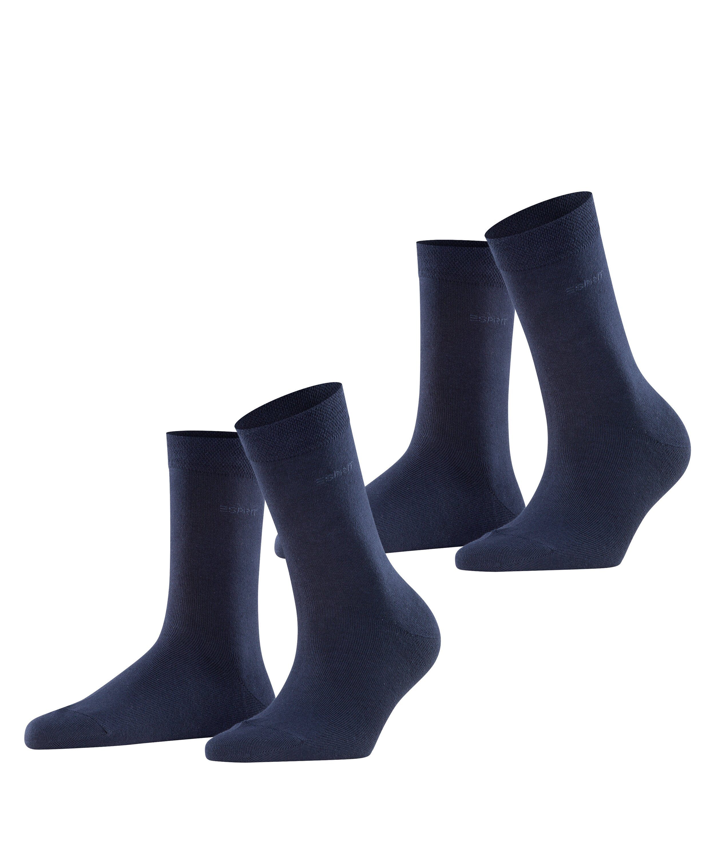 Esprit Socken Esprit Basic Easy 2-Pack Damen (2-Paar) aus hautfreundlicher Baumwolle