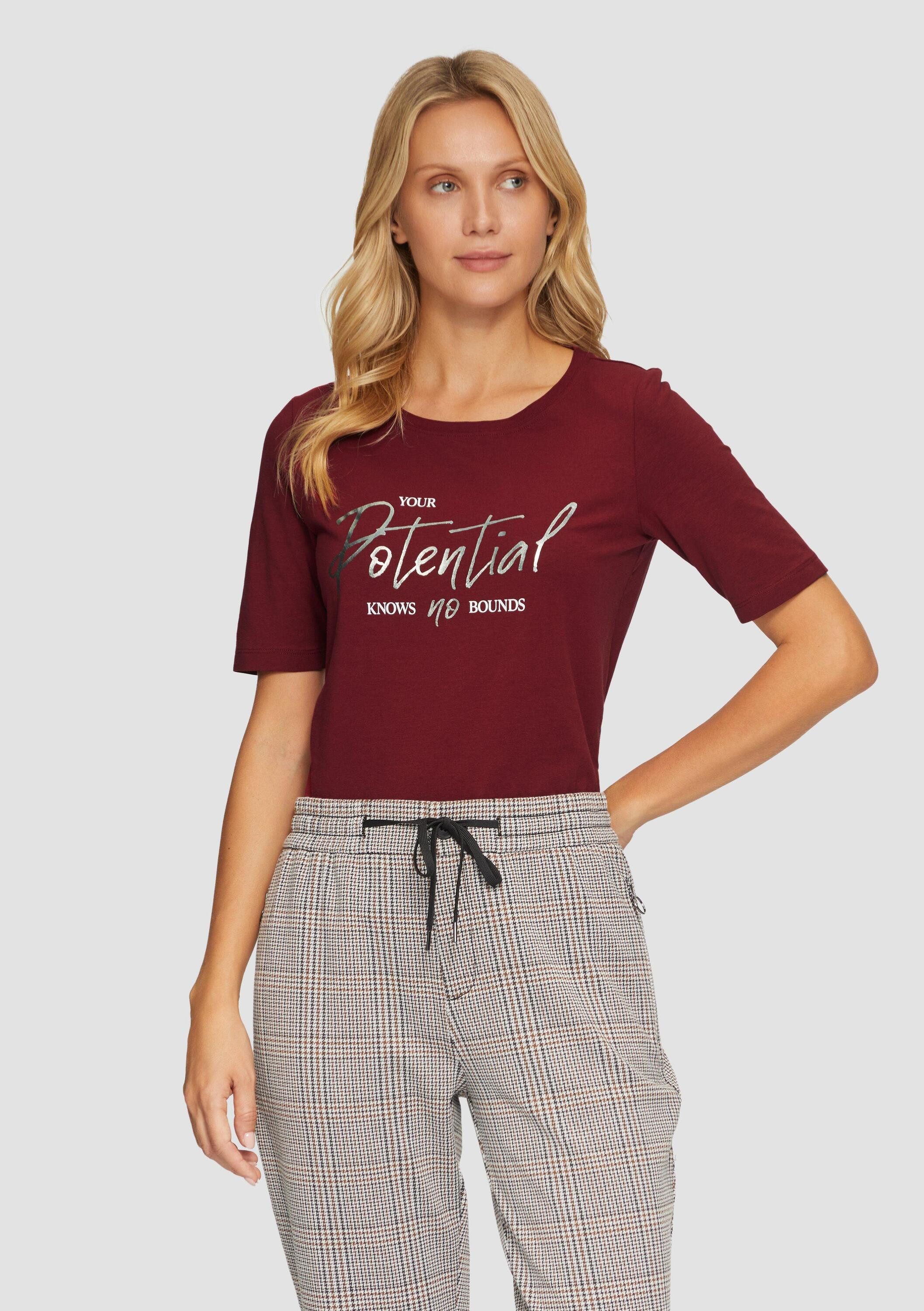 s.Oliver Kurzarmshirt T-Shirt T-Shirt mit Frontprint günstig online kaufen