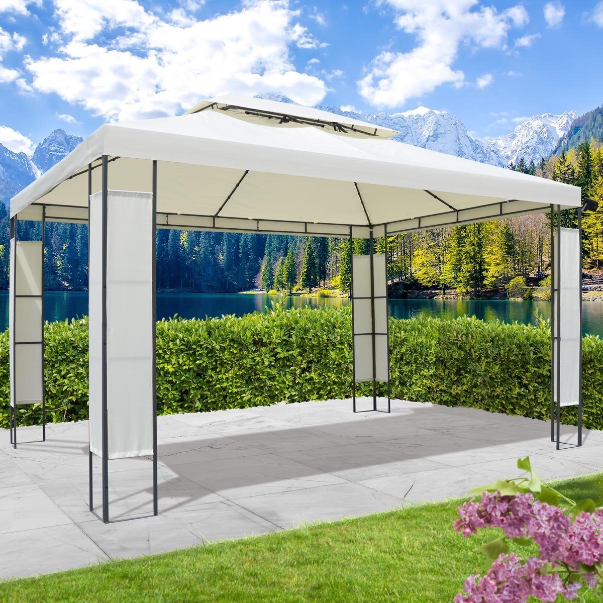 BRAST Pavillon Pavillon Breeze 3x4 m beige inkl. LEDs
