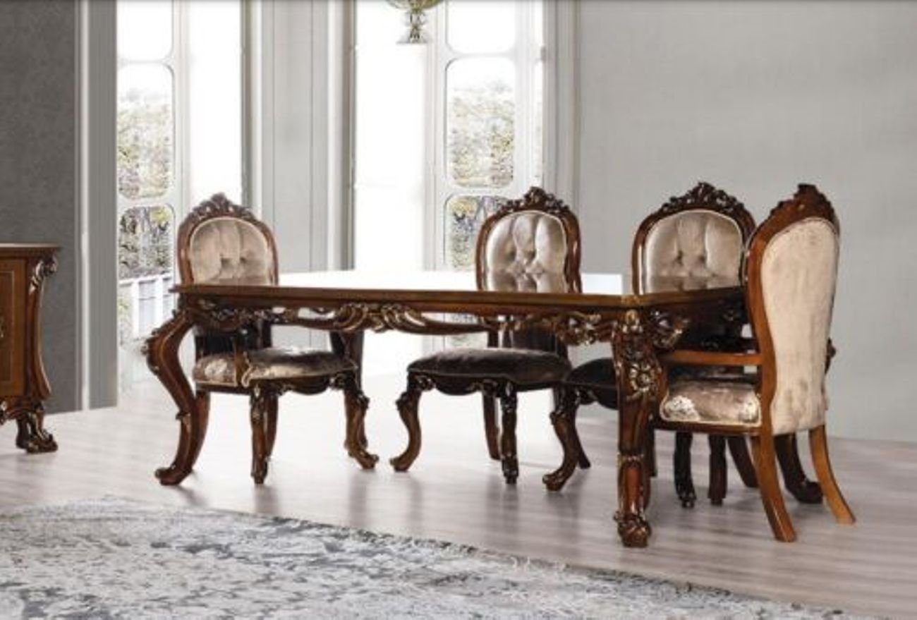 Tische Garnitur Luxus Holz Gruppe Esszimmer-Set, Esstisch Stuhl 5tlg. JVmoebel Sets Esszimmer