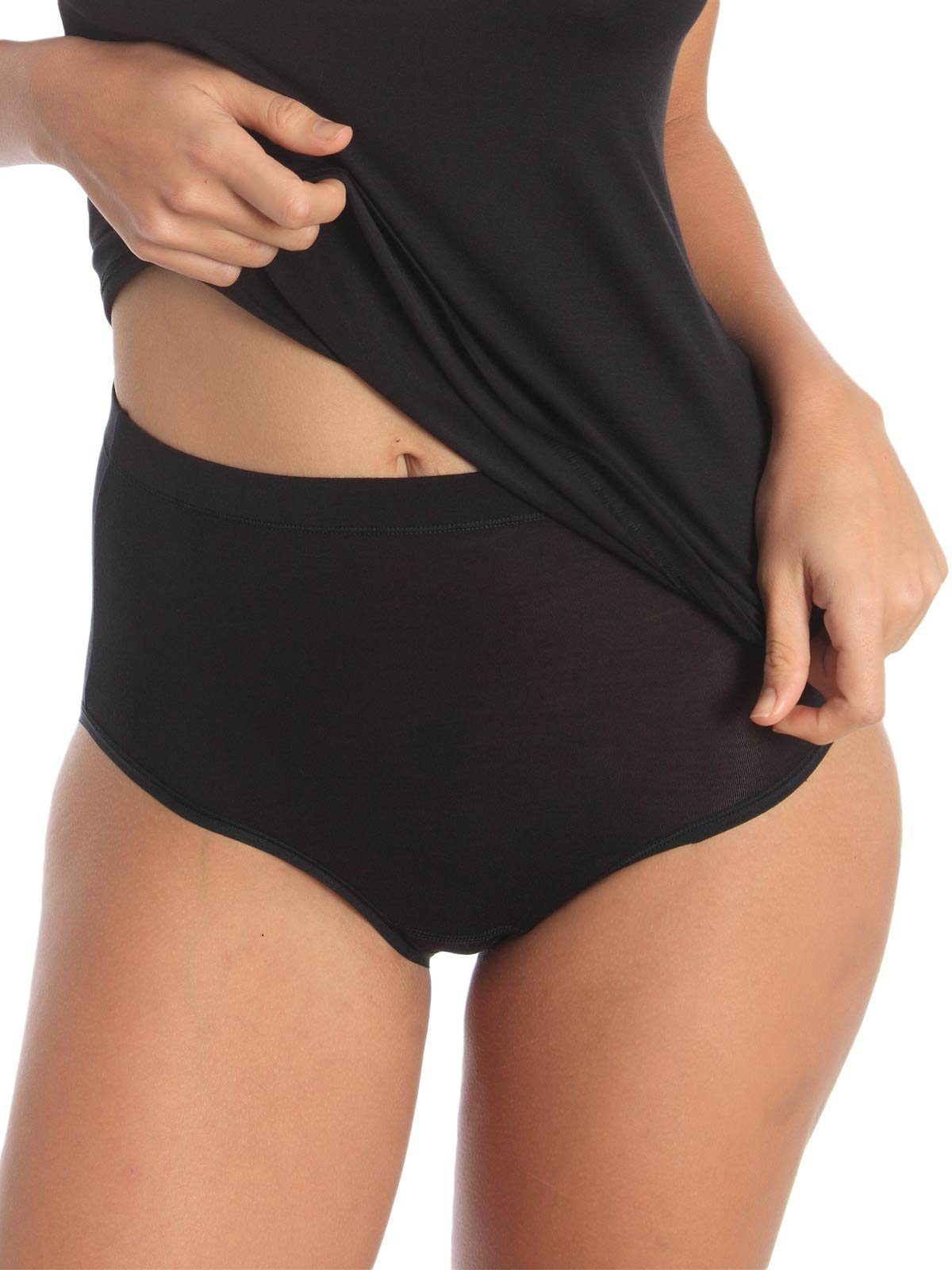 Sassa Taillenslip 6er Sparpack Slip Maxi LOVELY SKIN (Spar-Set, 6-St) Zwickel