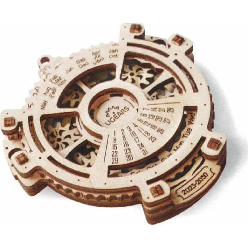 UGEARS 3D-Puzzle 3D Puzzle Kalender 32 Teile, Puzzleteile