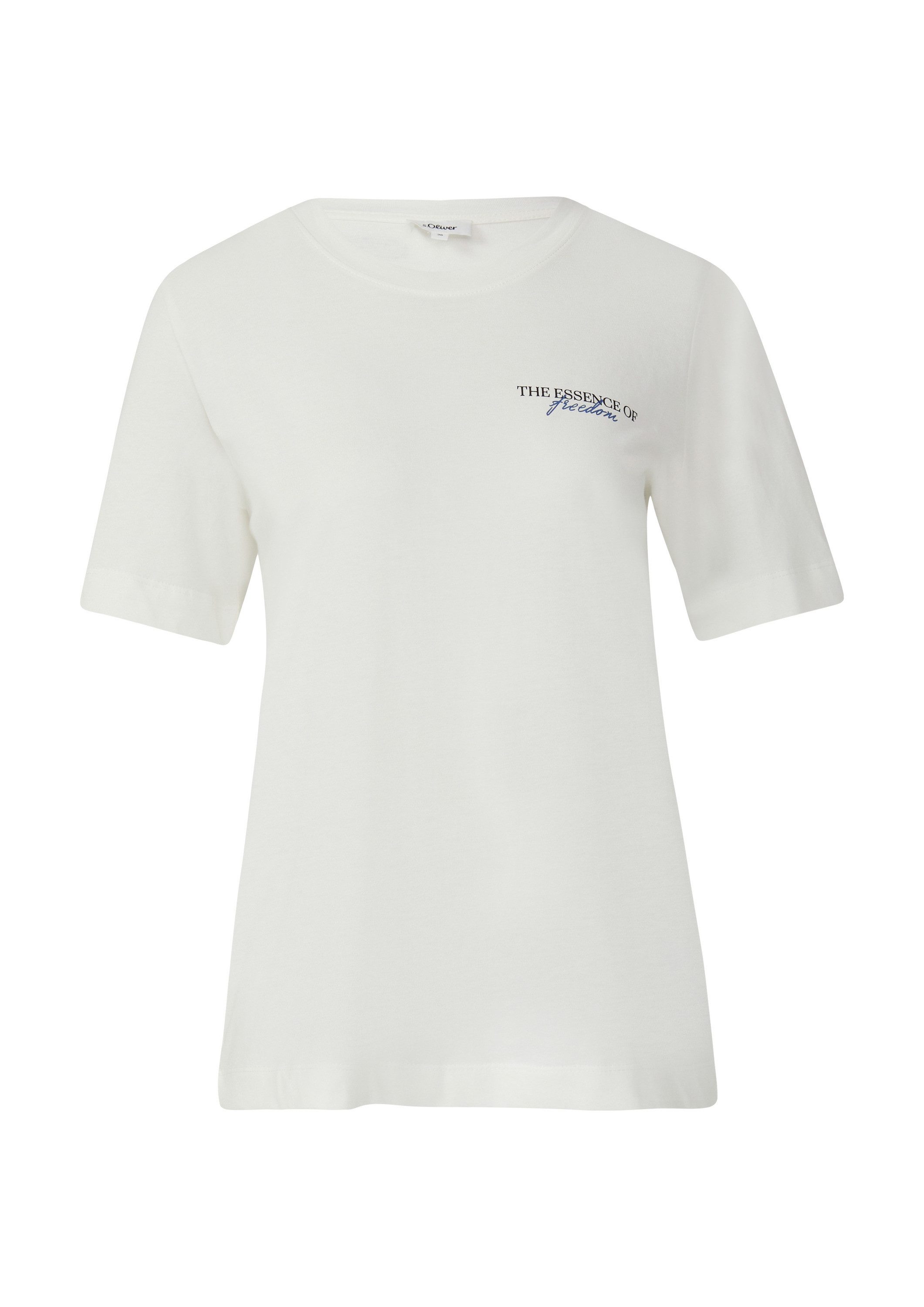 s.Oliver Kurzarmshirt T-Shirt T-Shirt im Relaxed Fit mit Front- und Rückenp günstig online kaufen