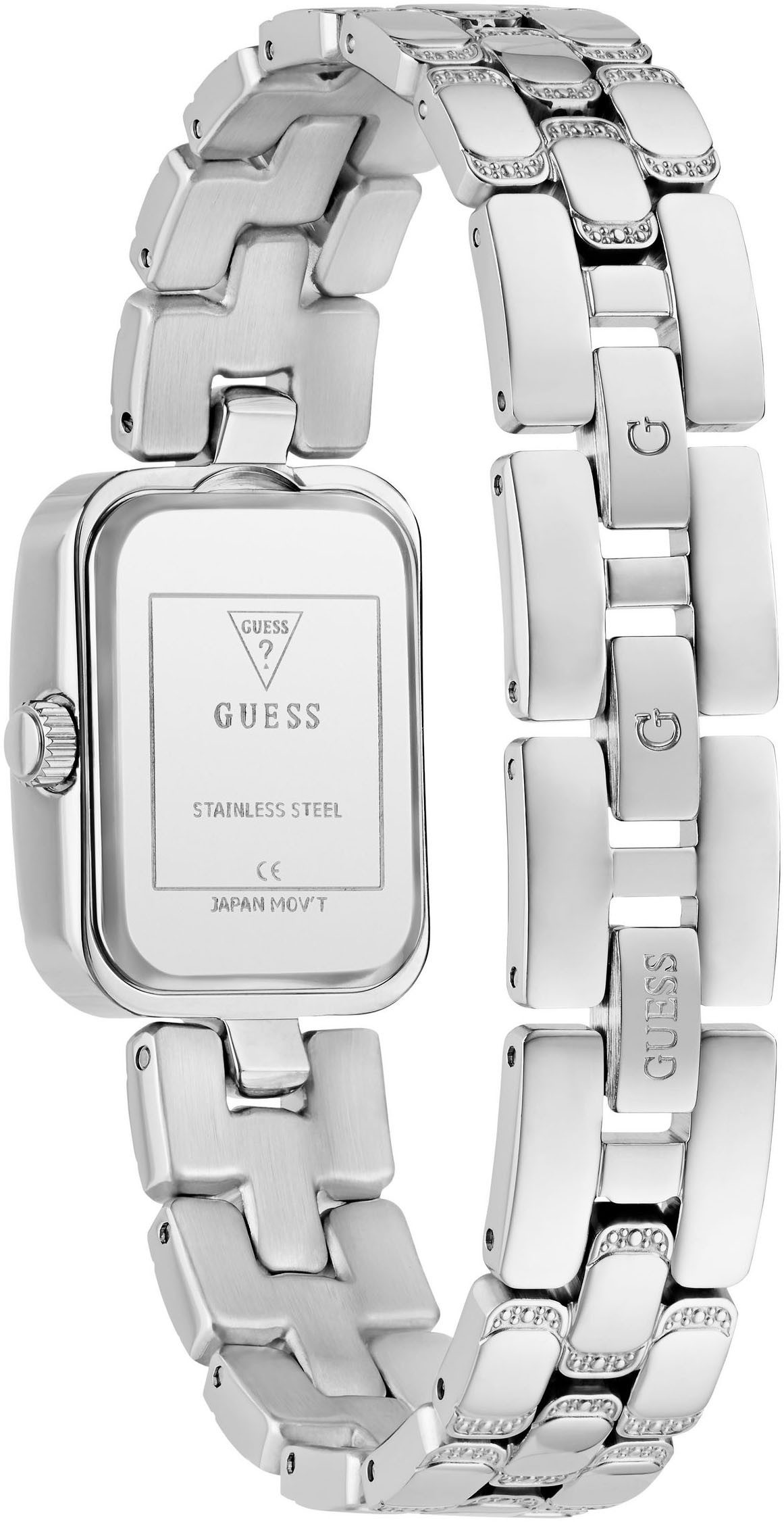 Guess Quarzuhr ISLA GW0865L1, Armbanduhr, Damenuhr, Edelstahlarmband