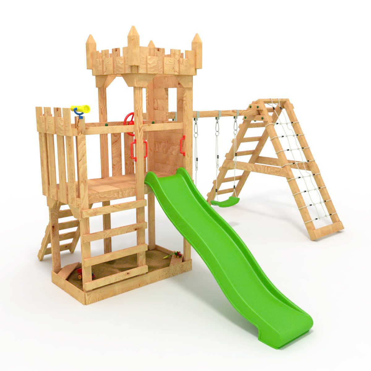 bibex Spielturm Ritterburg -M- Klettergerüst, Kletterturm