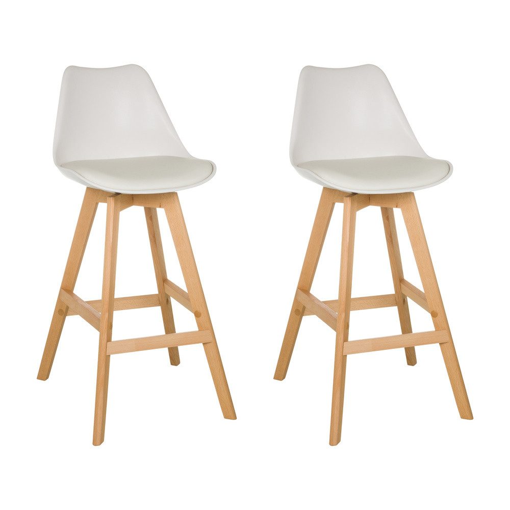 Barhocker Barhocker 2er Pack SCANDI HIGH Kunststoff