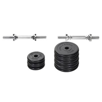 GORILLA SPORTS Hantel-Set Kurzhantelset 30kg, 30mm, Gusseisen Hantelscheiben, Kurzhantelstangen