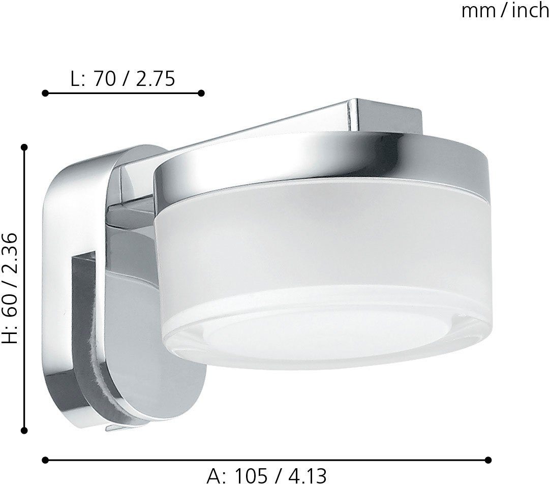 Spiegelleuchte LED ROMENDO, EGLO fest Warmweiß integriert,