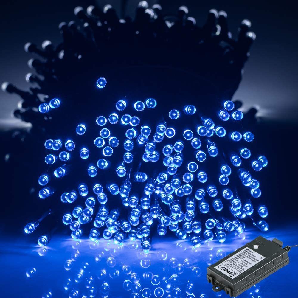 Elegear LED-Lichterkette 40m 300 LED Lichterkette Batterie Weihnachtsbaum Weihnachtsdeko, Timer, 300-flammig, 8 Modi, Memory-Funktion, LED Lichterkette outdoor/inner