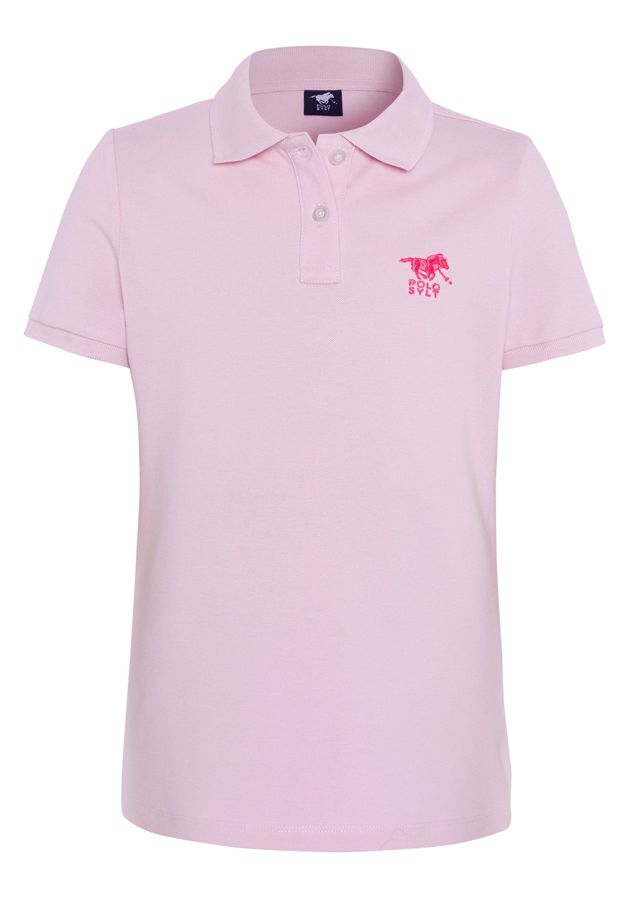 Polo Sylt 13-2806 Pink Lady Logo-Stickerei mit Poloshirt