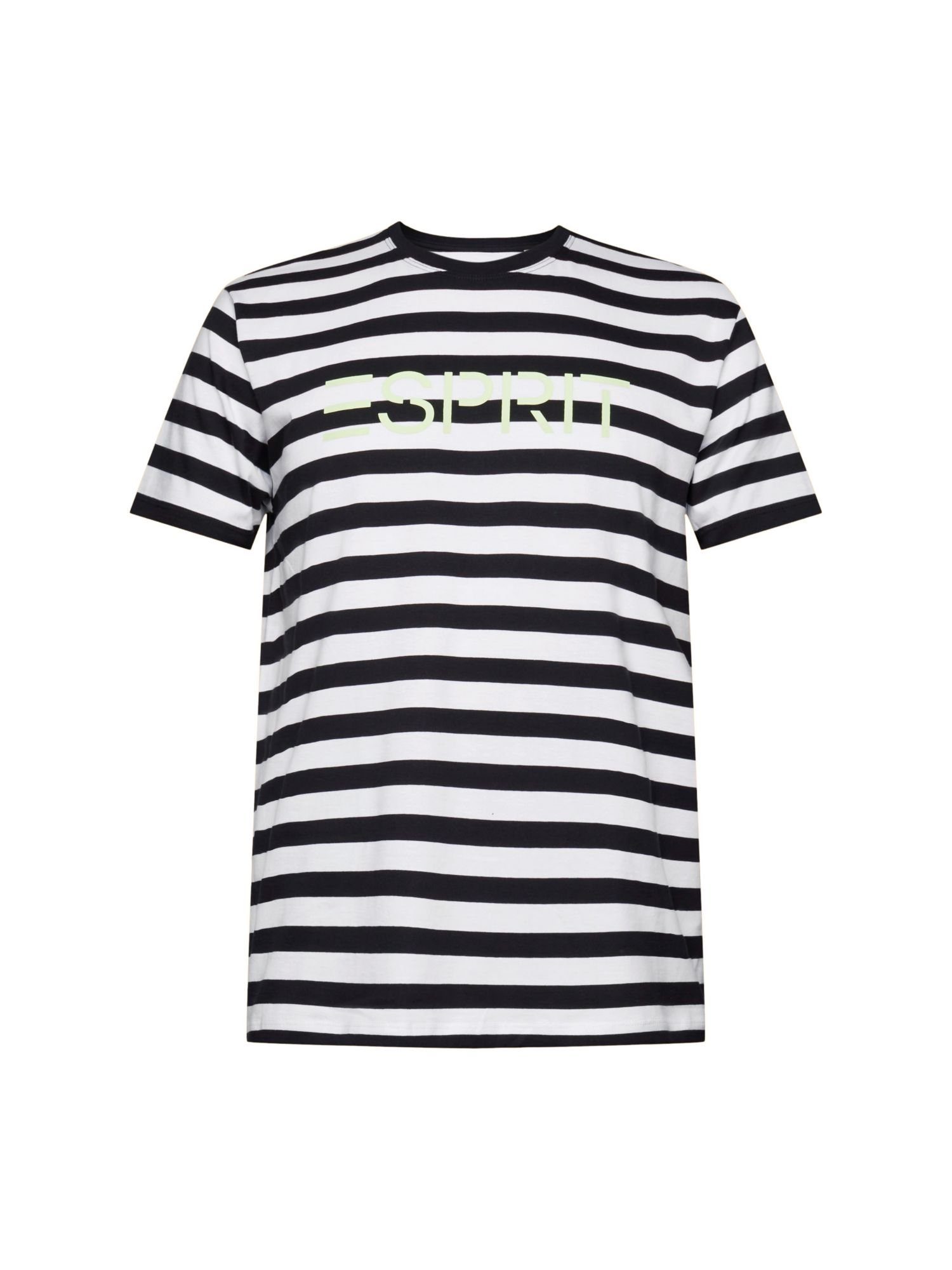 Esprit T-Shirt Gestreiftes Baumwoll-T-Shirt (1-tlg) BLACK | T-Shirts