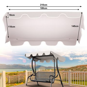 Randaco Hollywoodschaukelersatzdach Sonnendach ersatzdach Hollywoodschaukel Bezug 210x145cm