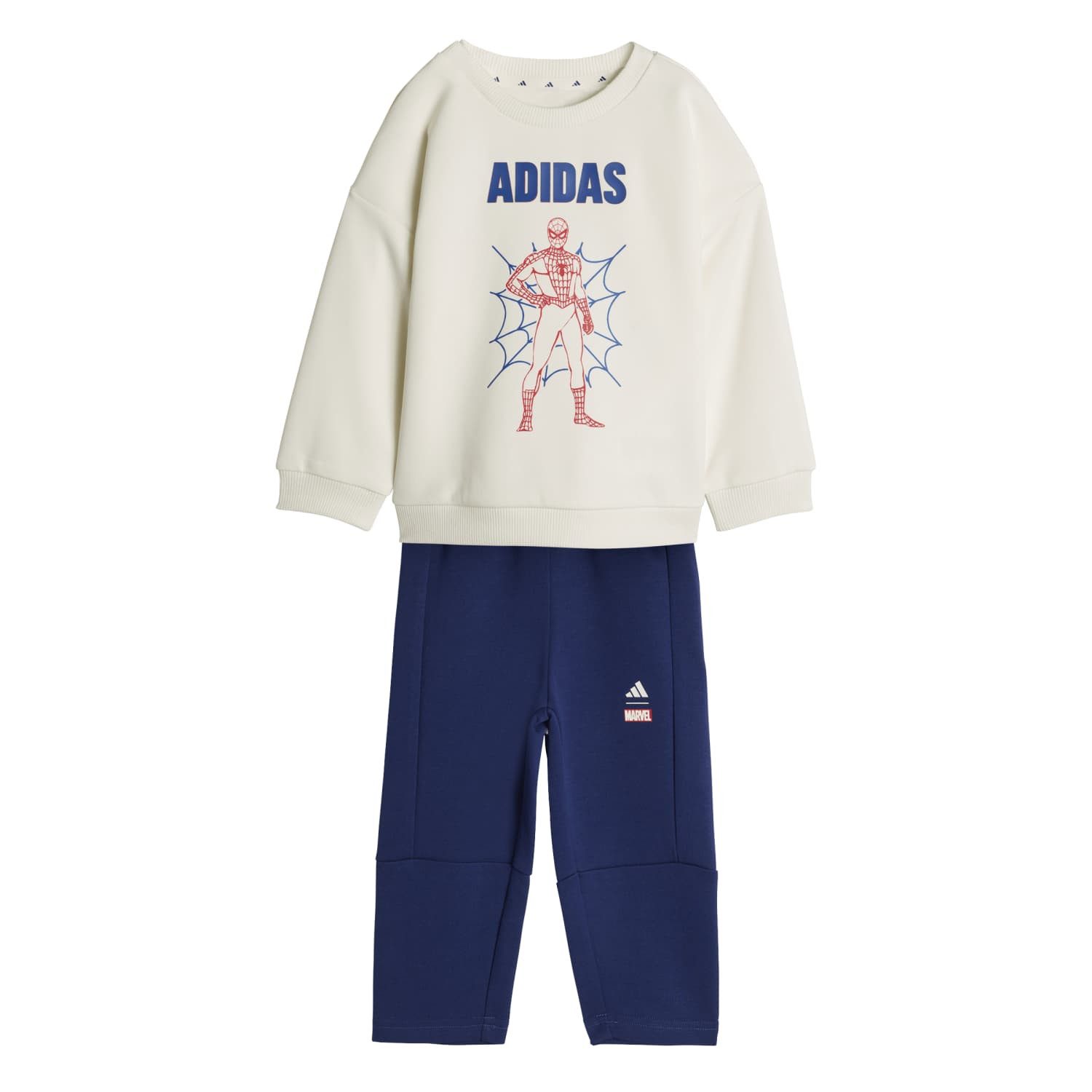 adidas Performance Jogginganzug Marvel Spider-Man (Baumwolle-Mischung) weiss/blau Kleinkinder