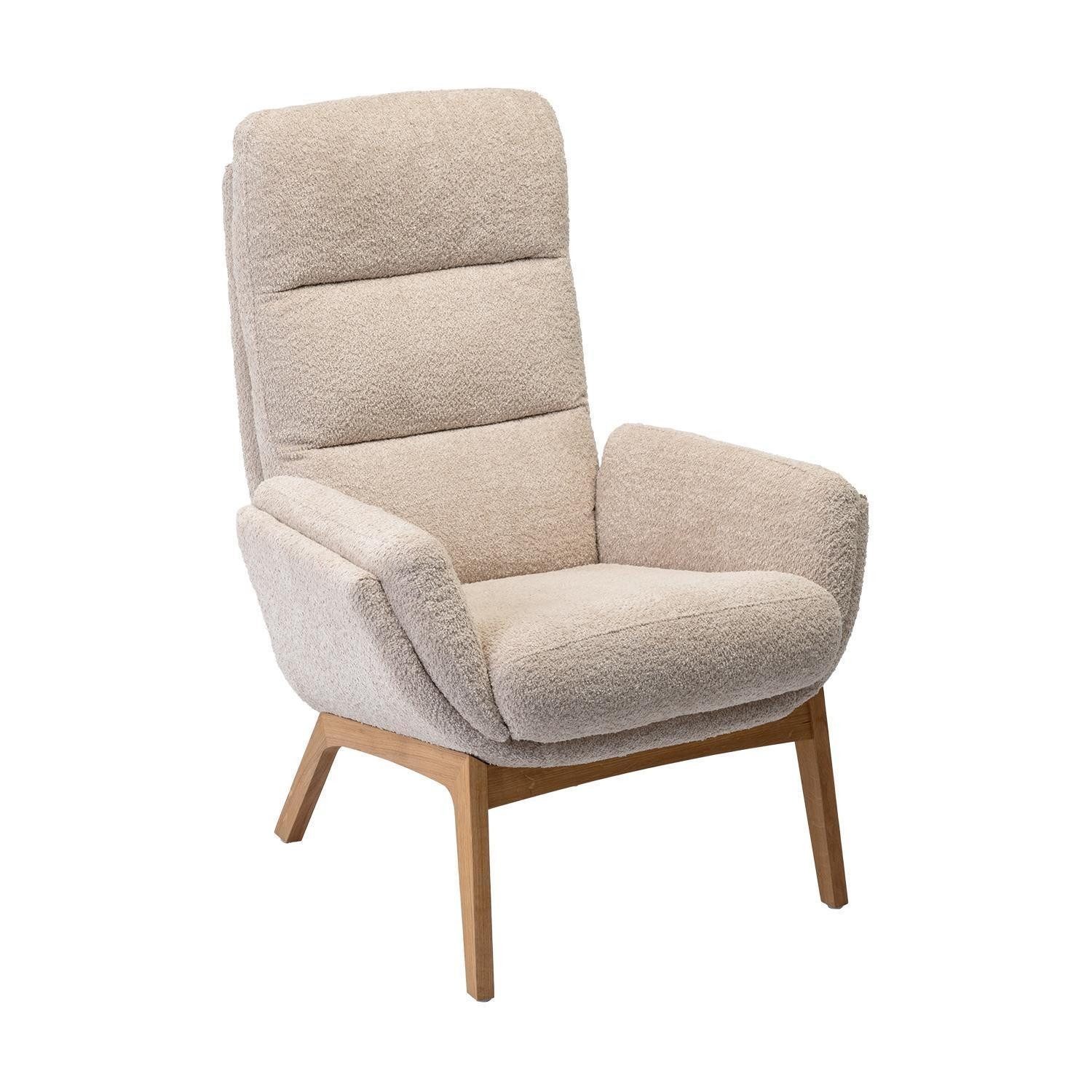 Hjort Knudsen Кресла TORGEN, Beige, Teddystoffbezug, Eichenholzgestell, B 82 x H 104 x T 90 cm