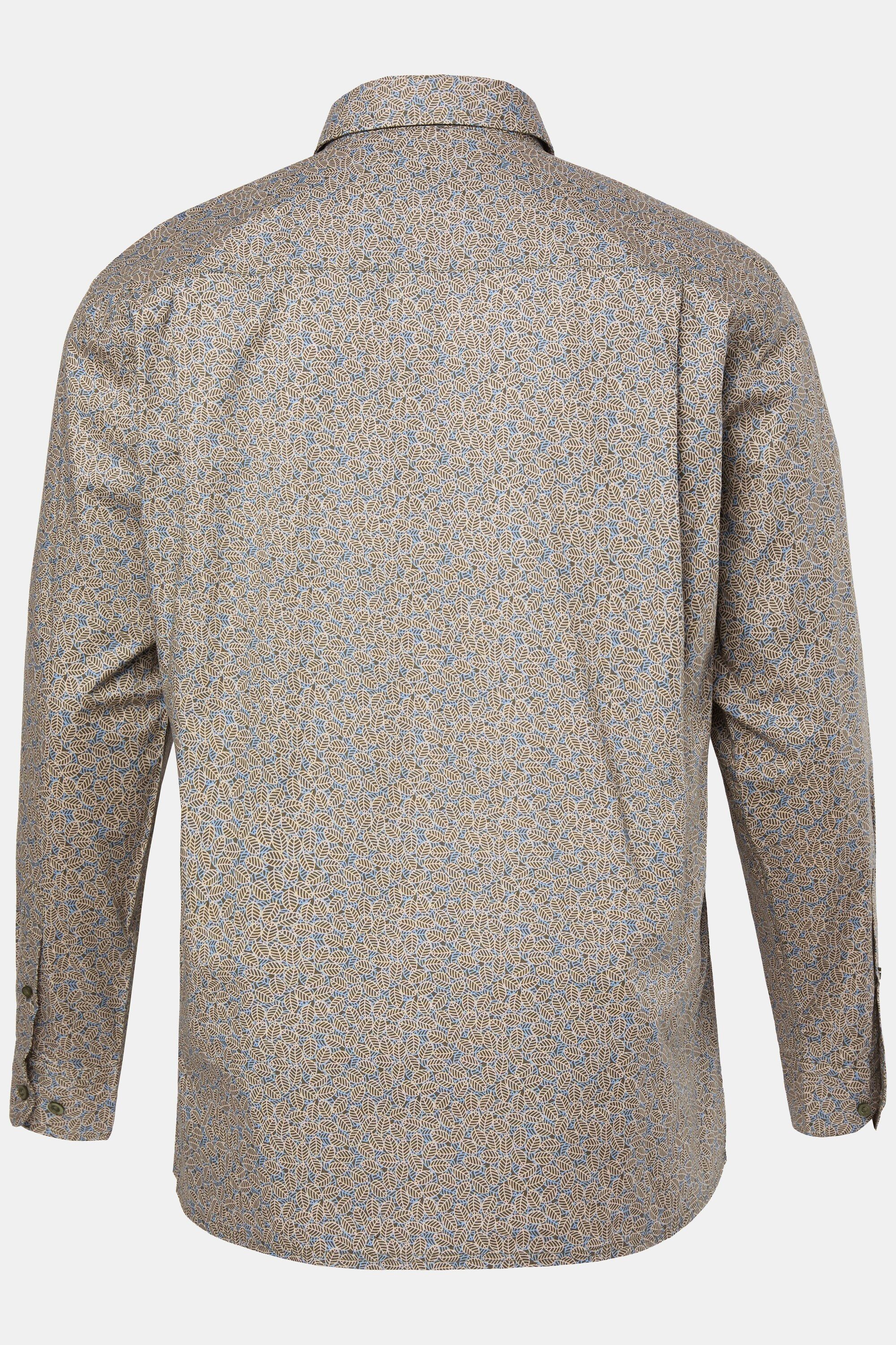Boston Park Businesshemd Hemd Langarm Buttondown-Kragen Alloverprint