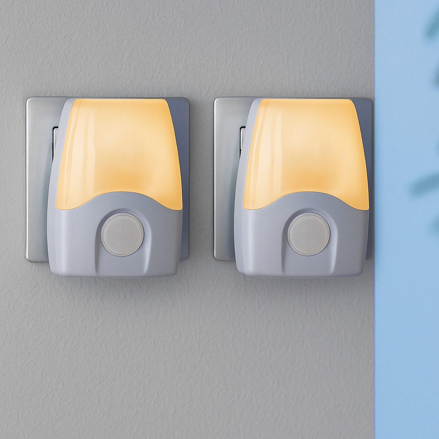 MeLiTec LED Nachtlicht, 2er-Set, einstellbare Lichtfarbe, Steckdose, Dämmer günstig online kaufen