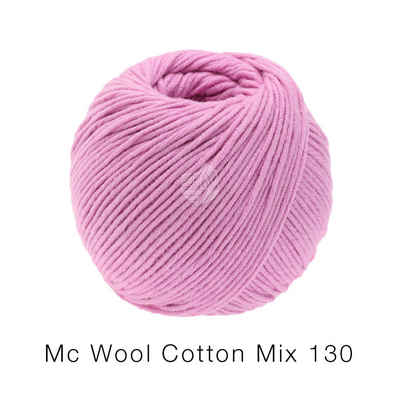 LANA GROSSA Mc Wool Cotton Mix 130 0163 flieder Häkelwolle, 130 m