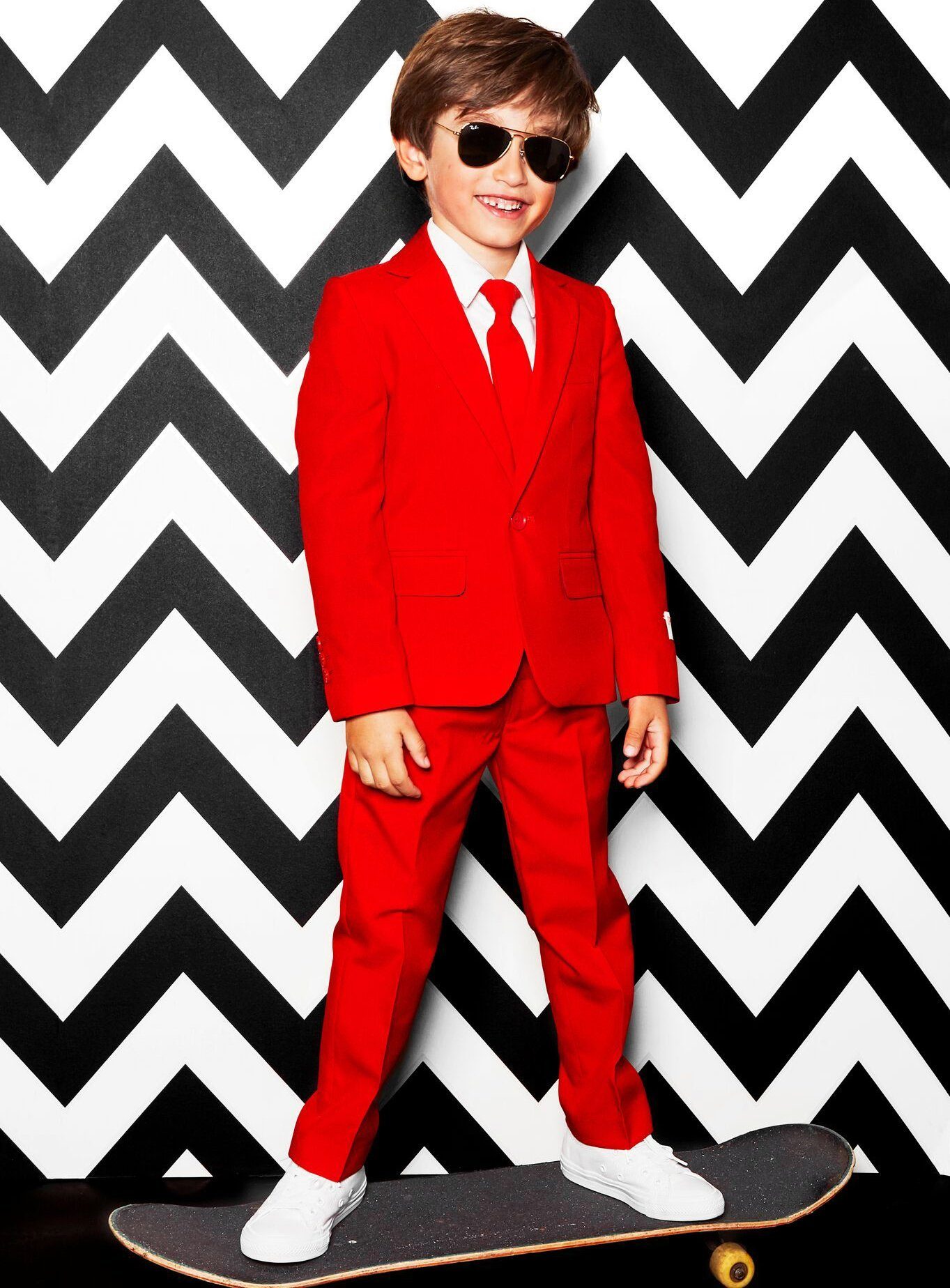 Opposuits Kinderanzug Teufel Partyanzug Karneval Faschingskostüm Kinder Cooler Anzug für coole Kids
